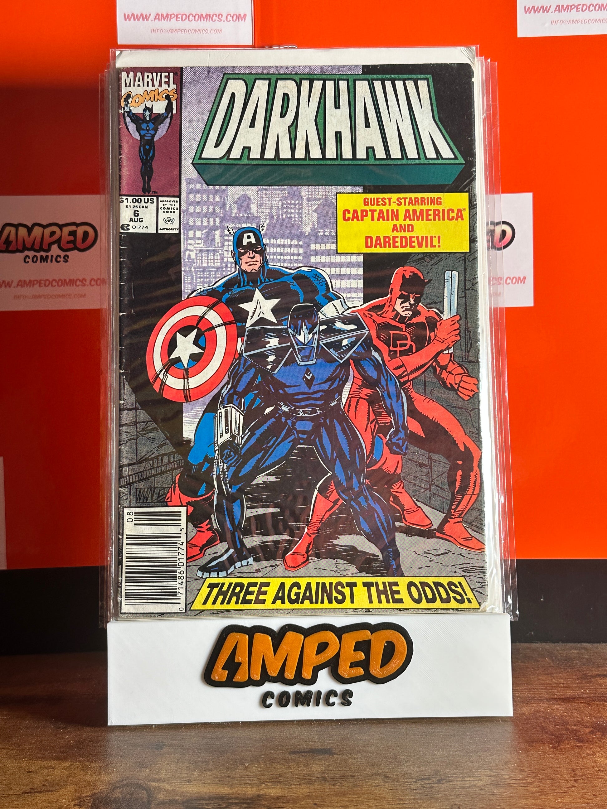 Darkhawk #6 Marvel Comics Aug 1991 Guest-Starring Captain America MID GRADE