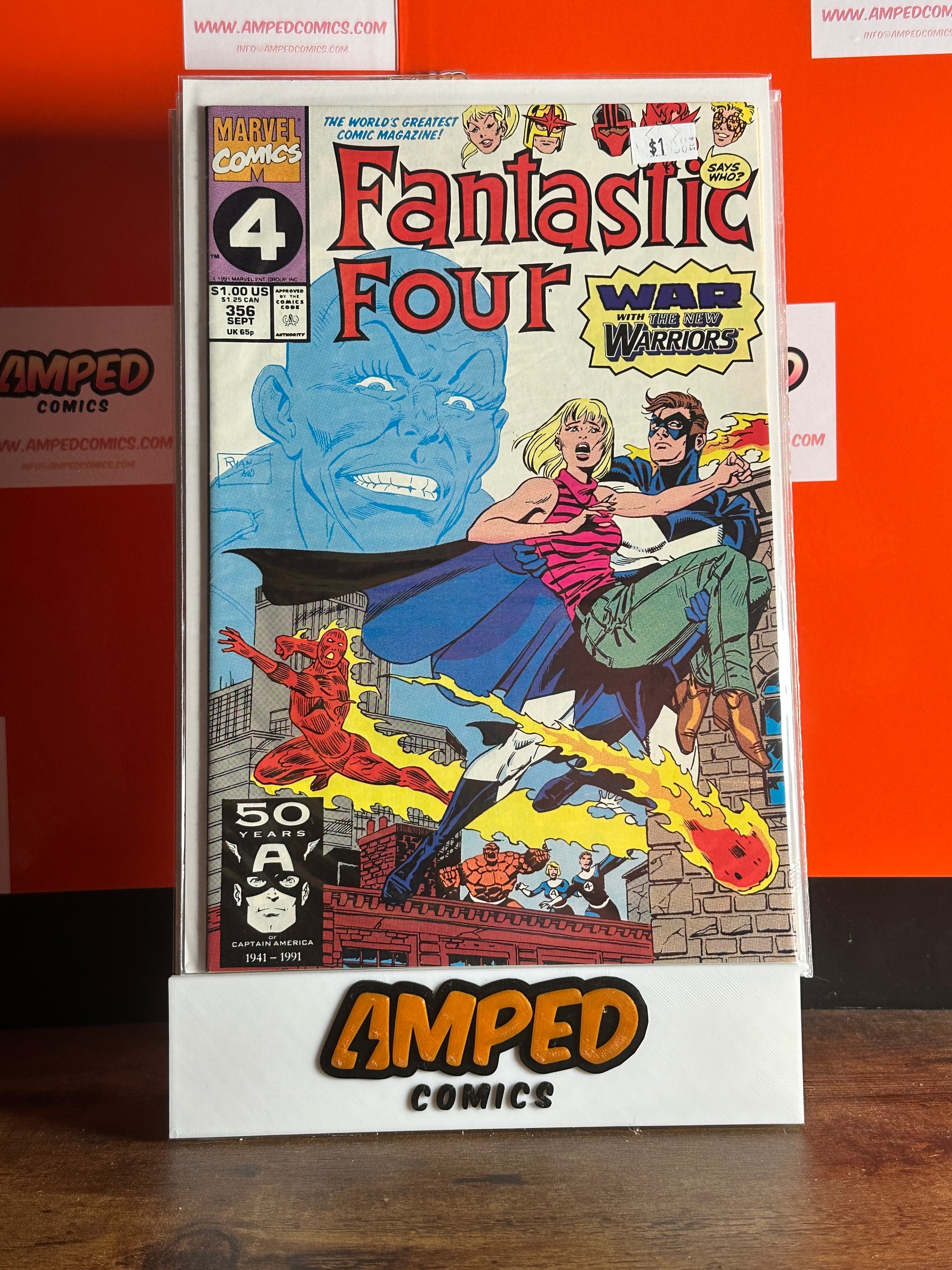 Fantastic Four #356 Marvel Comics Sept 1991 War with the New Warriors