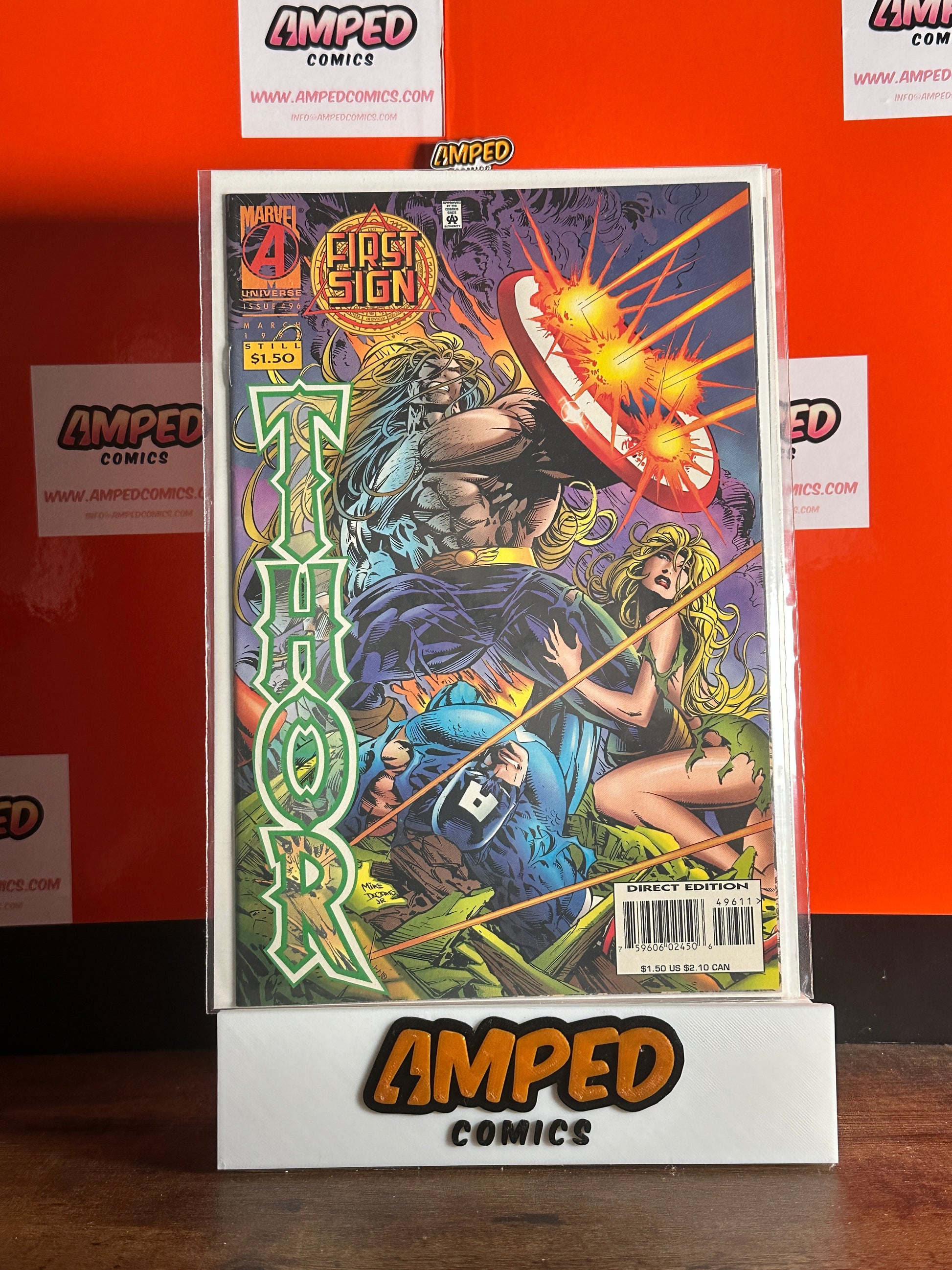 Thor #496 Marvel Comics 1996 First Sign Direct Edition