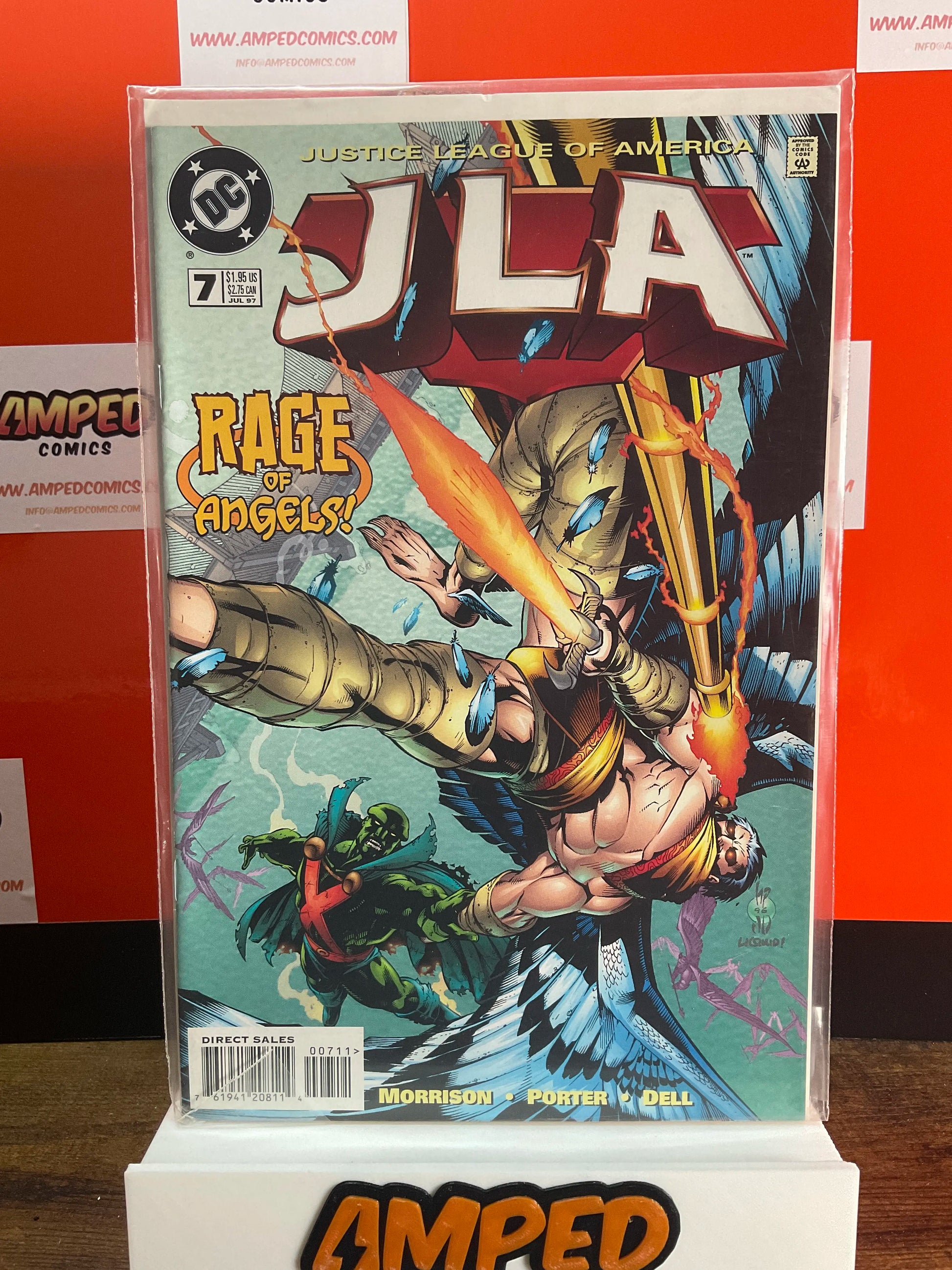 JLA 7 DC Comics July 1997 Grant Morrison Rage of Angels