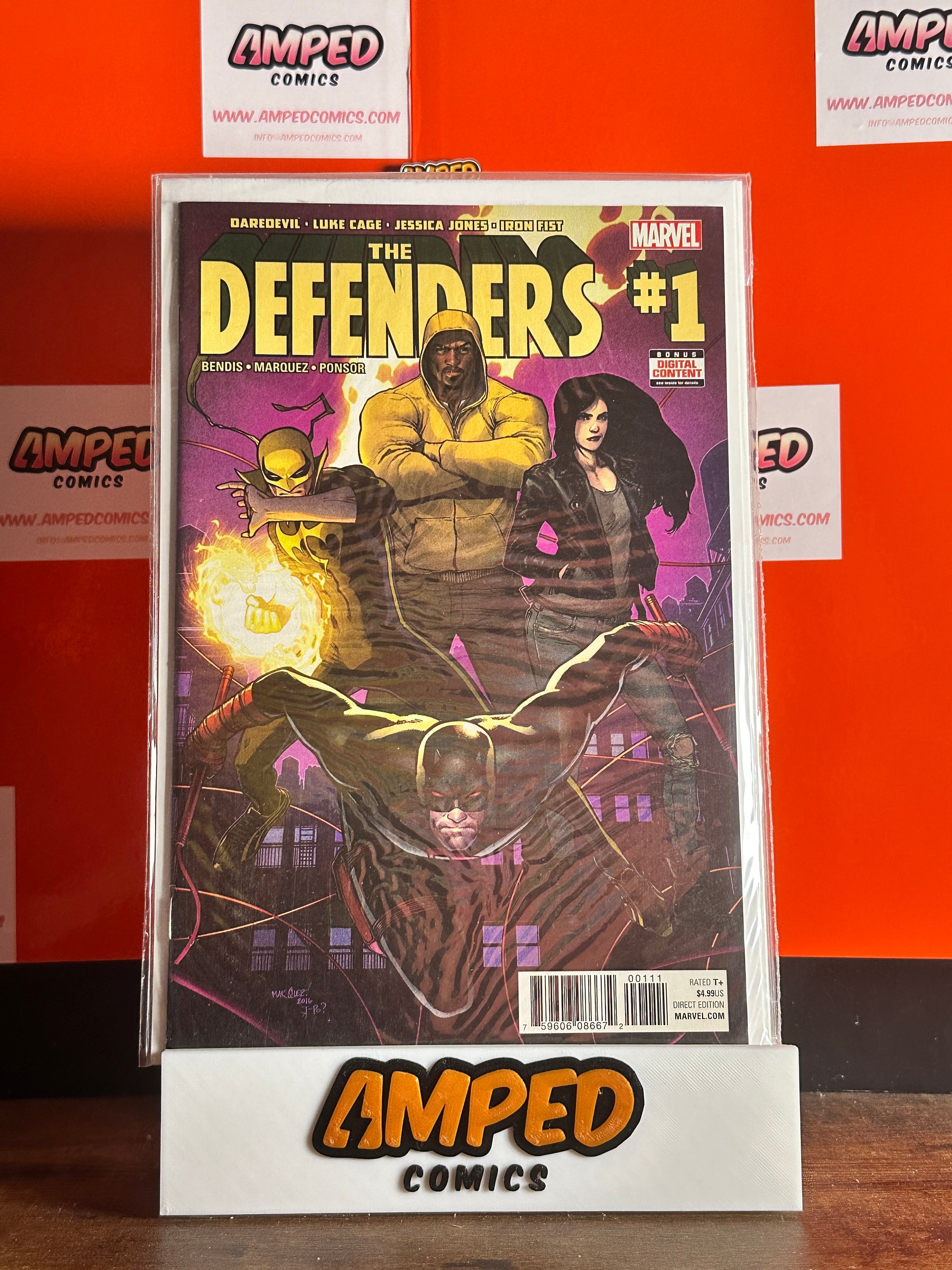 The Defenders #1 Marvel Comics (2017) Bendis Marquez Ponsor