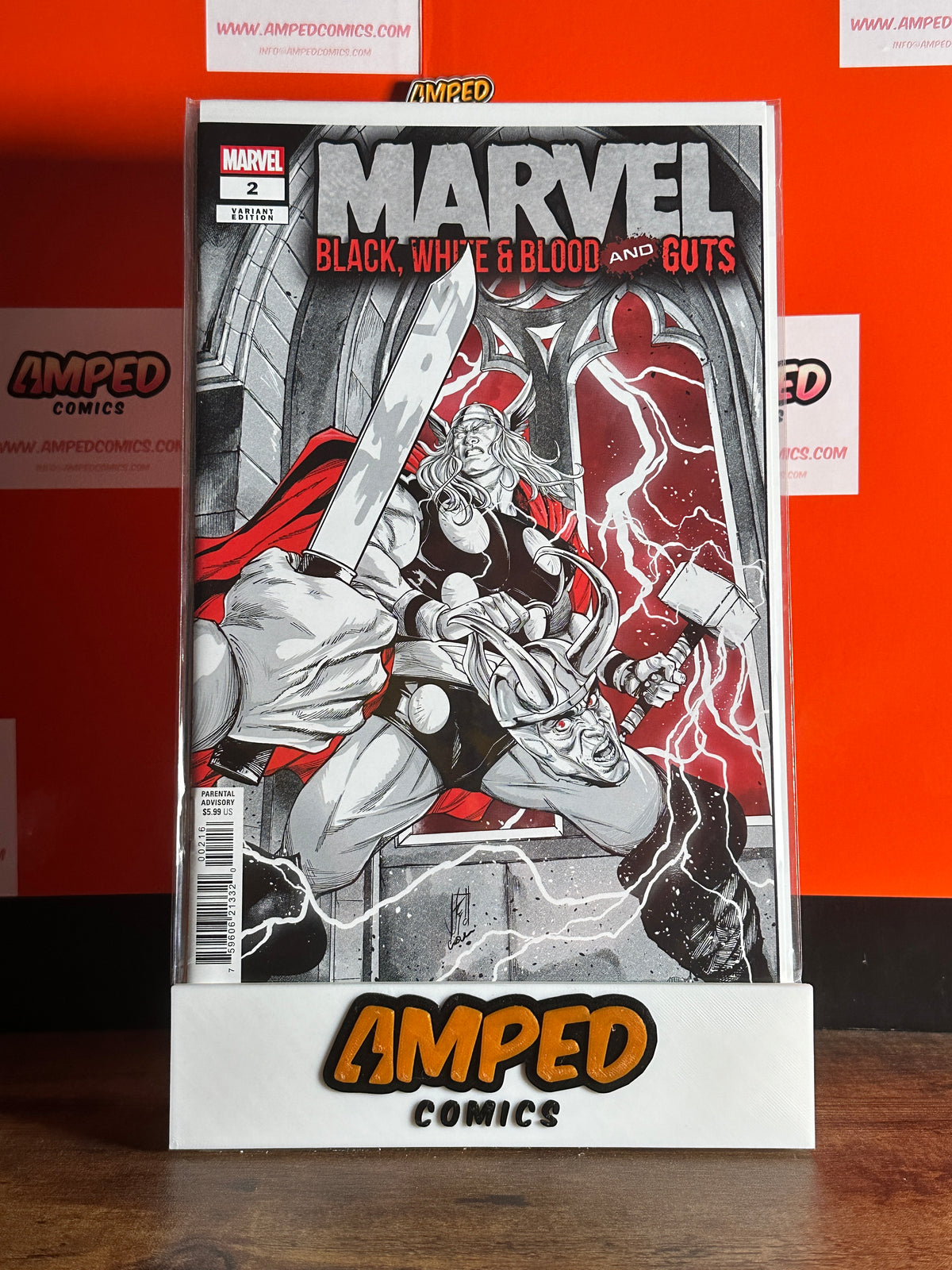 Marvel Black White & Blood And Guts #2 1:25 Caselli Variant Marvel Comics