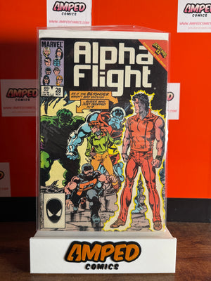 Alpha Flight #28 Marvel Comics (Nov 1985) Secret Wars II crossover DIRECT