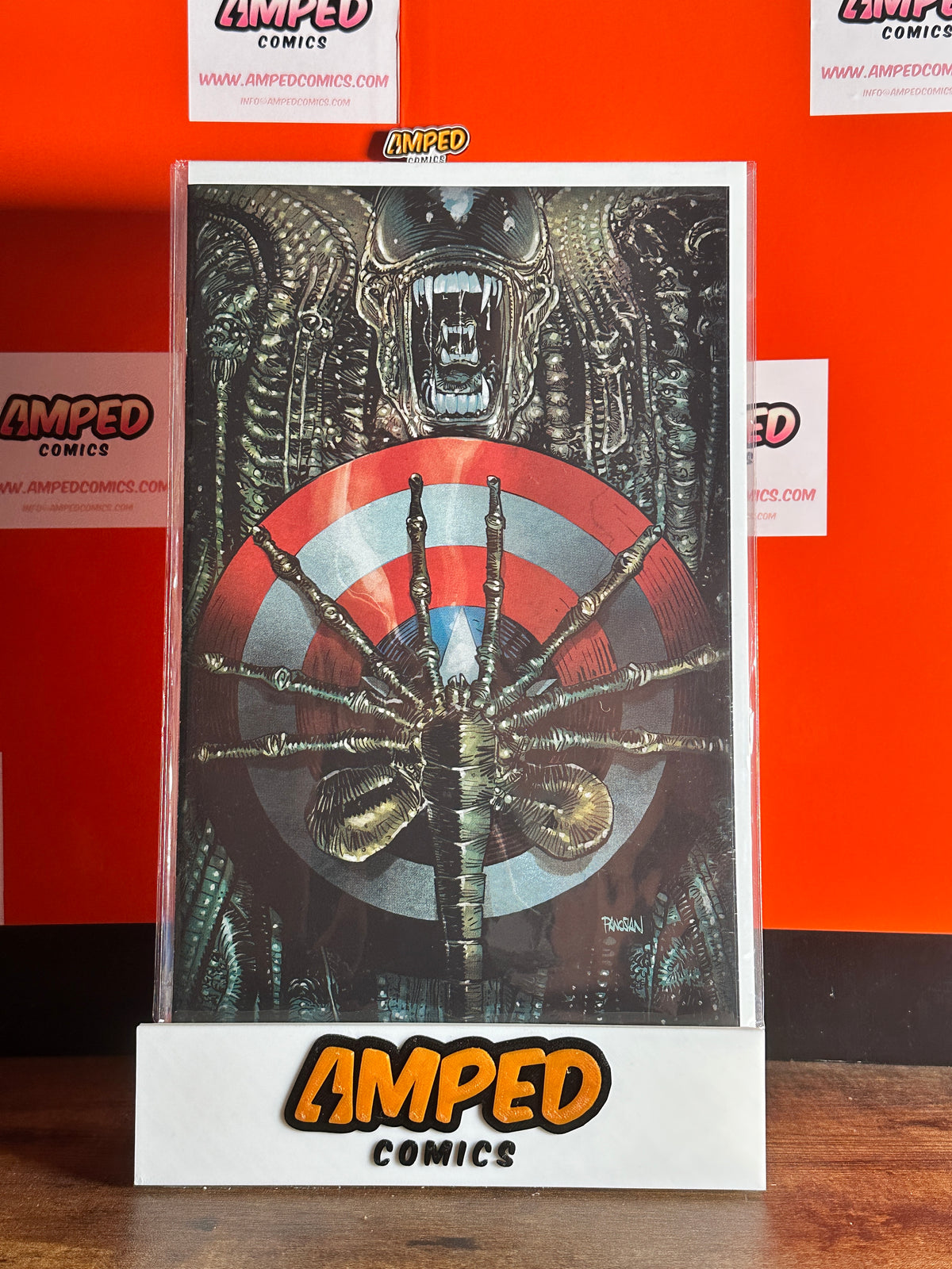 ALIEN VS. CAPTAIN AMERICA #1 DAN PANOSIAN 1:25 RATIO 2ND PRINT VIRGIN
