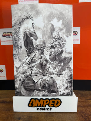 FORT PSYCHO #1 CVR I INC 1:50 LEWIS LAROSA B&W VARIANT