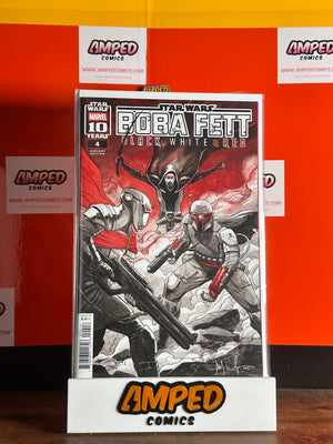 Star Wars: Boba Fett -Black, White & Red #4 Marvel 1:25 Ratio Wachter Variant 