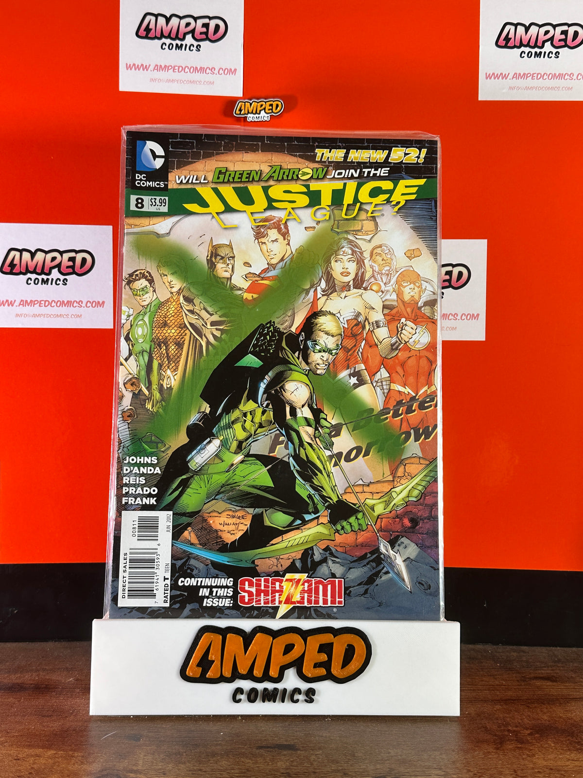 Justice League #8 DC Comics (2012) The New 52 Green Arrow cover