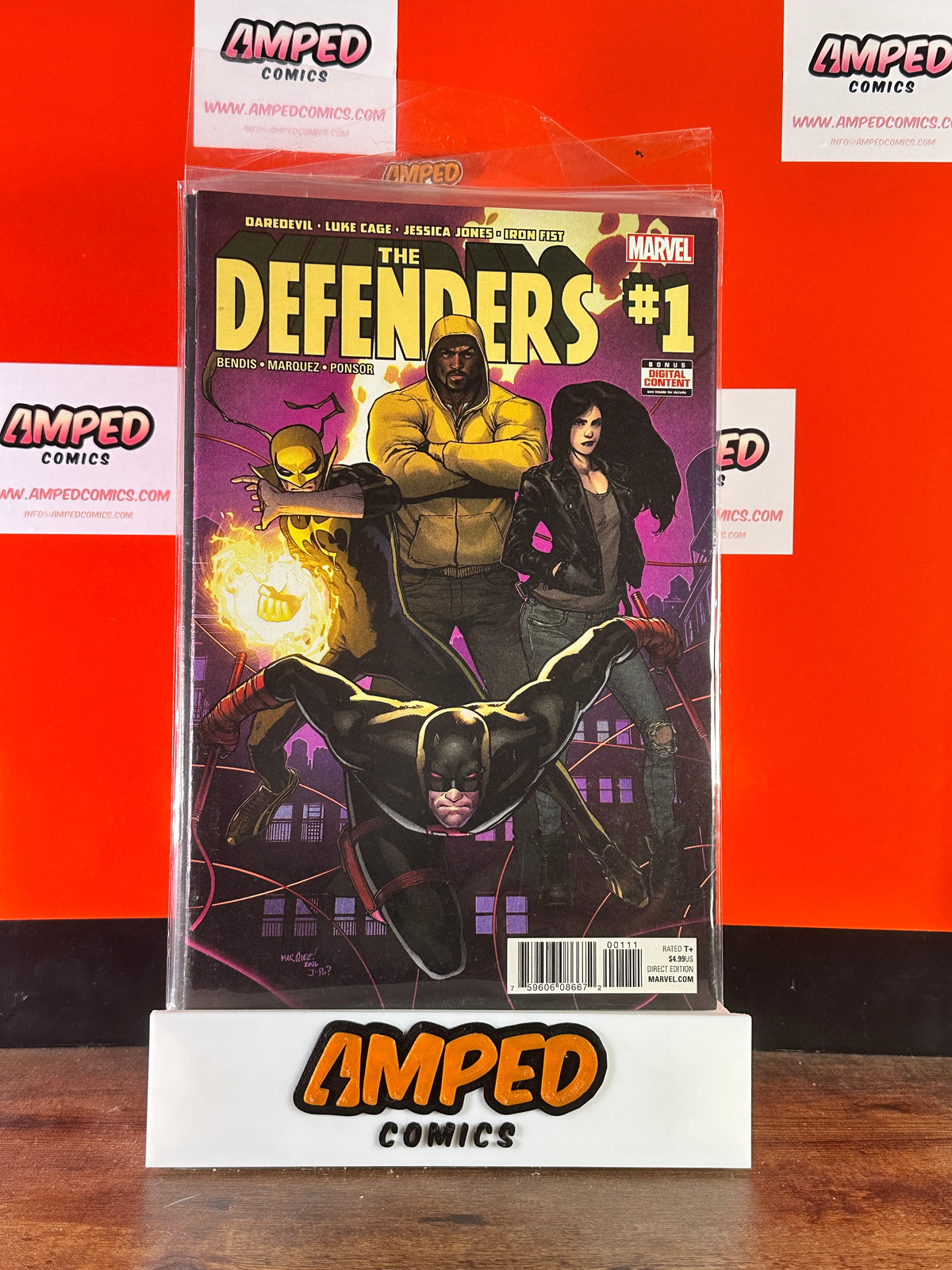The Defenders #1 Marvel Comics (2017) Bendis Marquez Ponsor