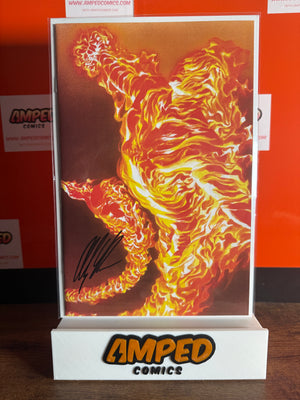 CAPTAIN AMERICA #12 VIRGIN ALEX ROSS HUMAN TORCH VARIANT SIGNED WITH COA