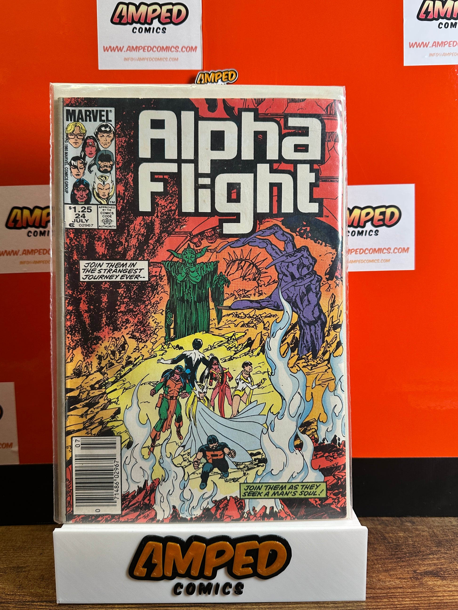 Alpha Flight 24 Marvel Comics NEWSSTAND 1985