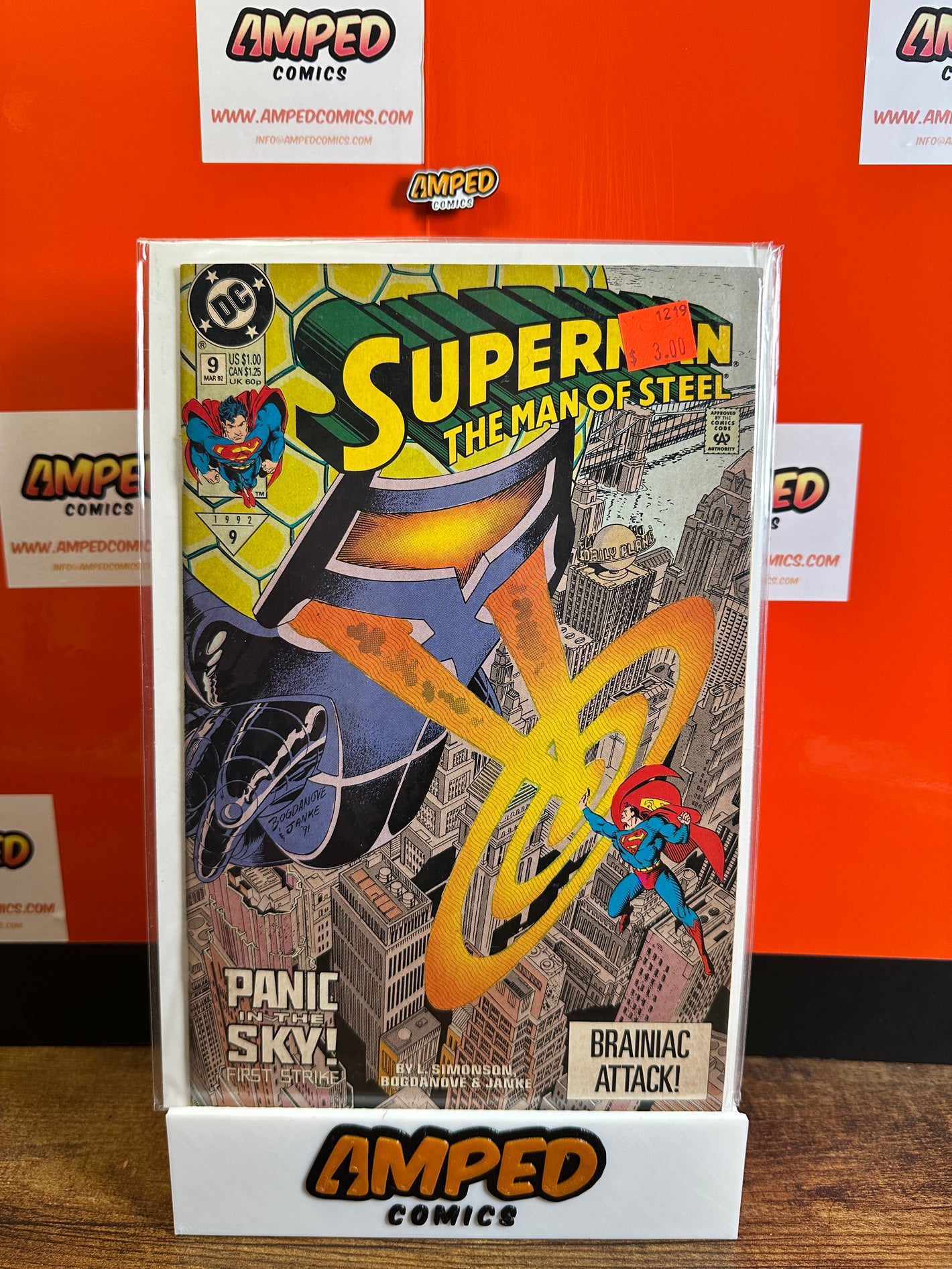 Superman The Man of Steel 9 (1992) DC Comics - Brainiac Attack