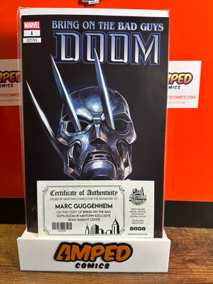 Doom 1 Variant Edition Marvel Bring on the Bad Guys SIGNED BY MARC GUGGENHEIM