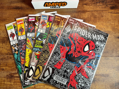 The legendary Todd McFarlane Torment run — Spider-Man #1–5 w/Silver and Gold Var