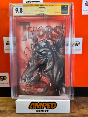 Thors 1 CGC 9.8 Blank Secret Wars Variant SIGNED/SKETCHED BY GORKEM DEMIR