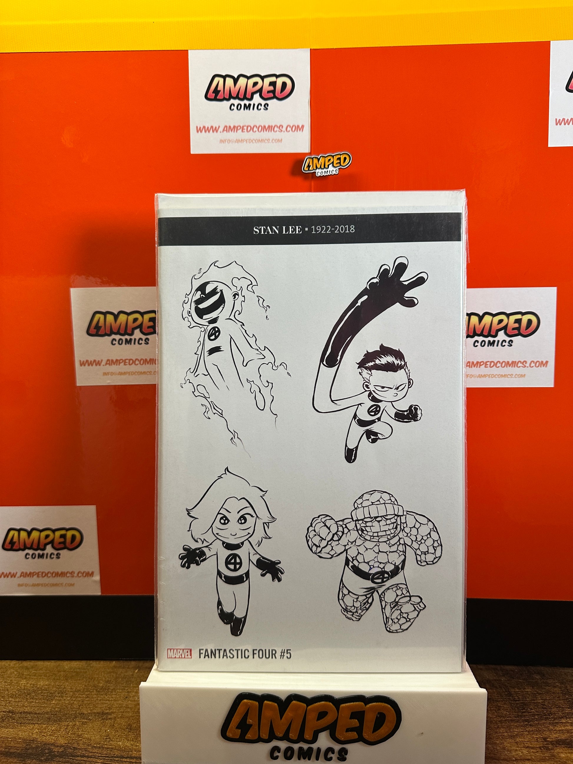 Fantastic Four 5 Marvel Stan Lee Tribute YOUNG Variant Cover