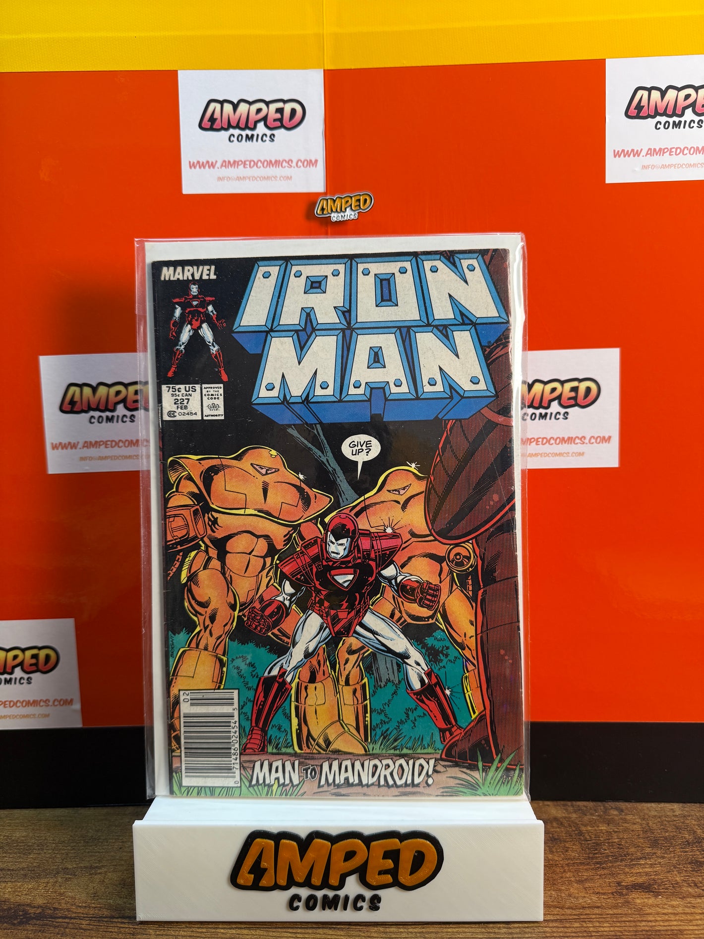 Iron Man 227 Marvel Comics 1988 Man to Mandroid
