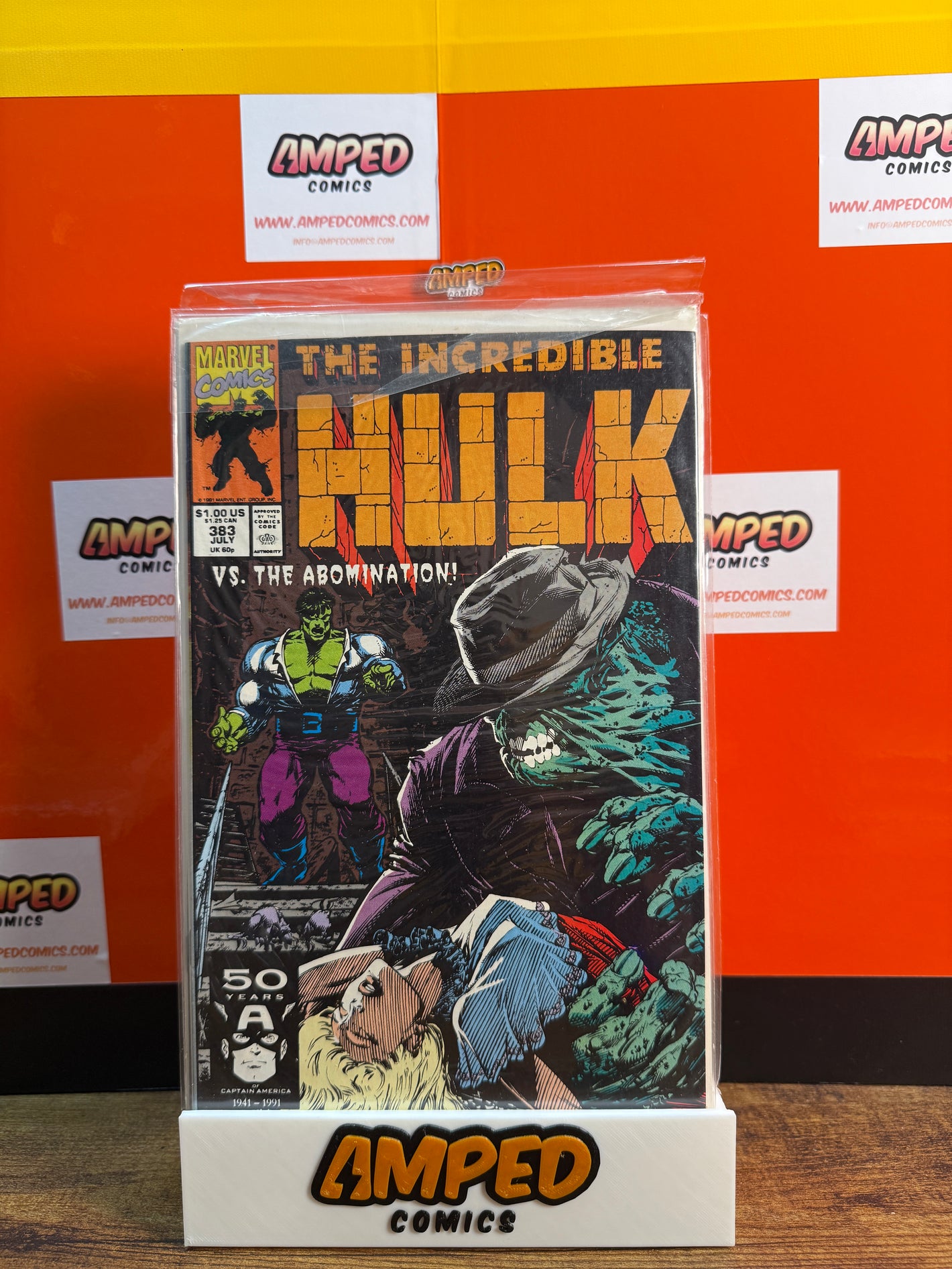 The Incredible Hulk 383 Marvel Comics July 1991 vs. The Abomination