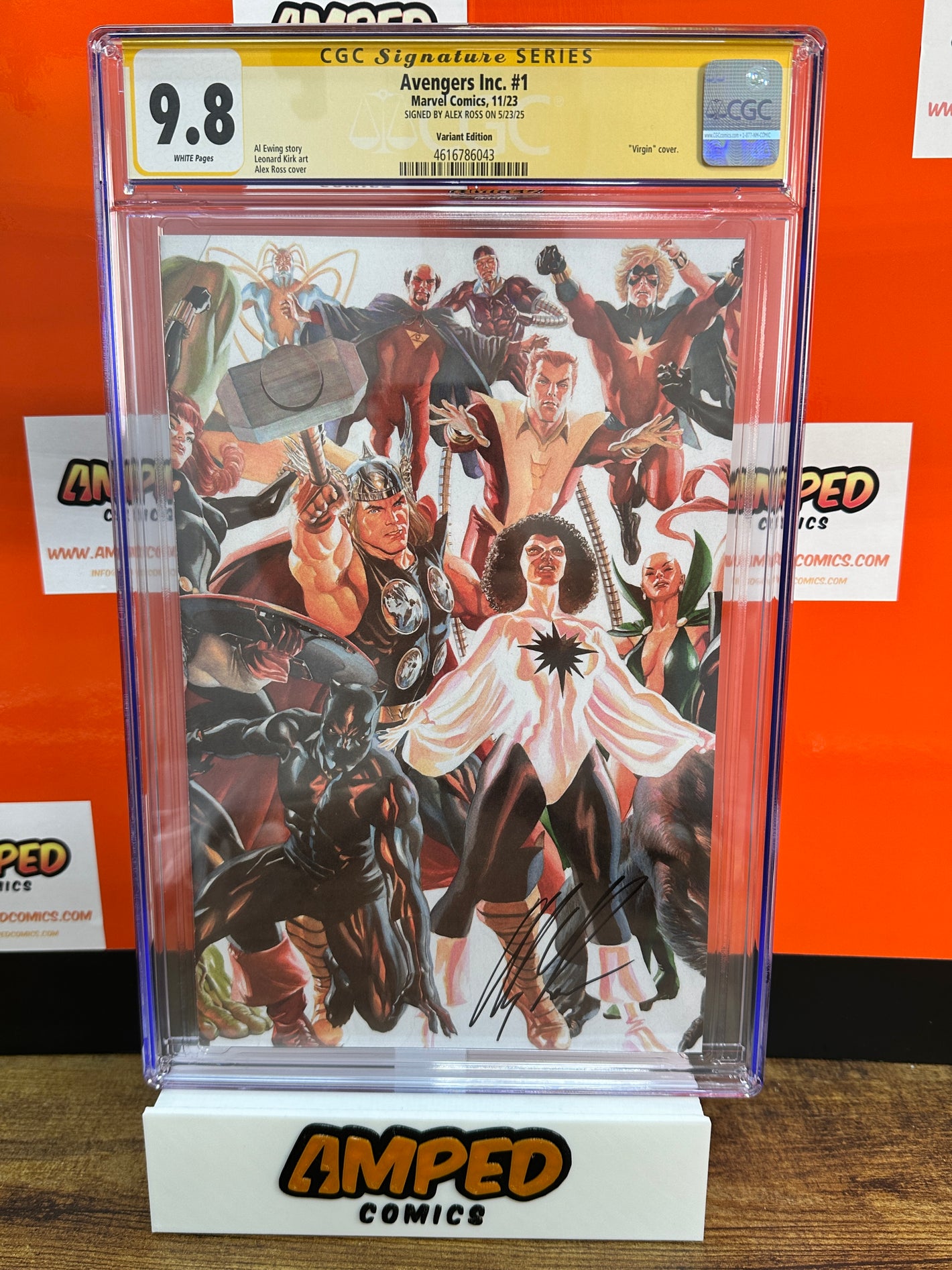 Avengers Inc. 1 CGC 9.8 Signature Series Alex Ross Virgin Variant SIGNED
