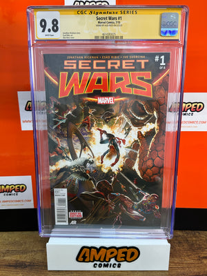 Secret Wars 1 CGC 9.8 Signed by Alex Ross Marvel Comics 7/15