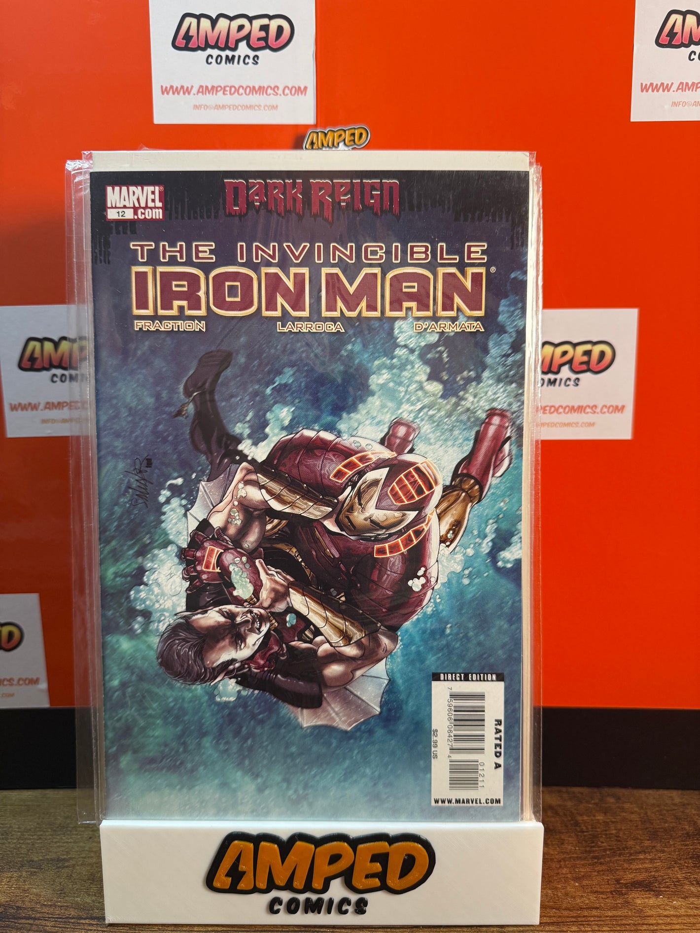 The Invincible Iron Man 12 Marvel Dark Reign Fraction Larroca