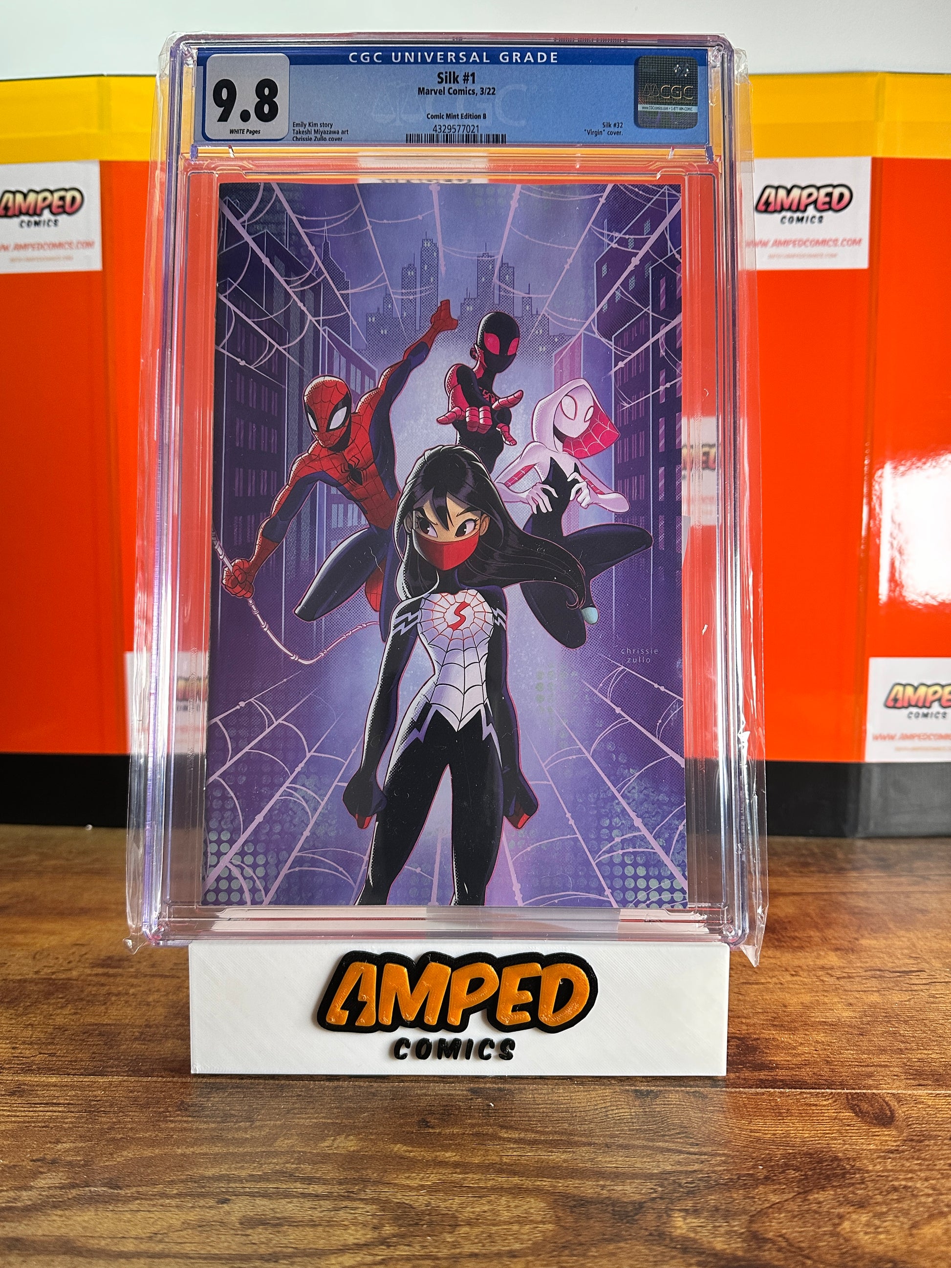 Silk 1 CGC 9.8 Marvel Comics 3/22 Chrissie Zullo VIRGIN Variant