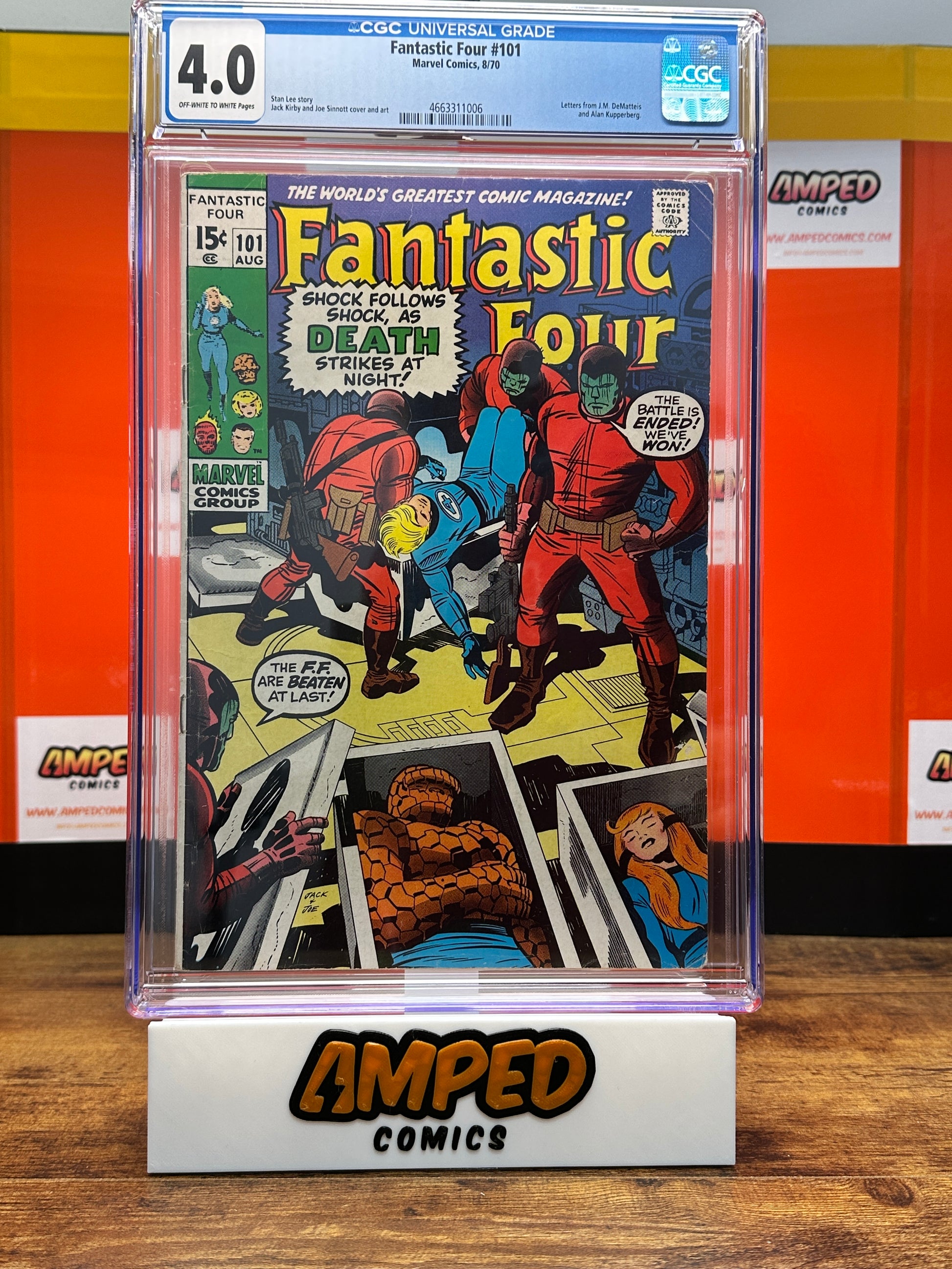 Fantastic Four 101 CGC 4.0 Marvel Comics Aug 1970