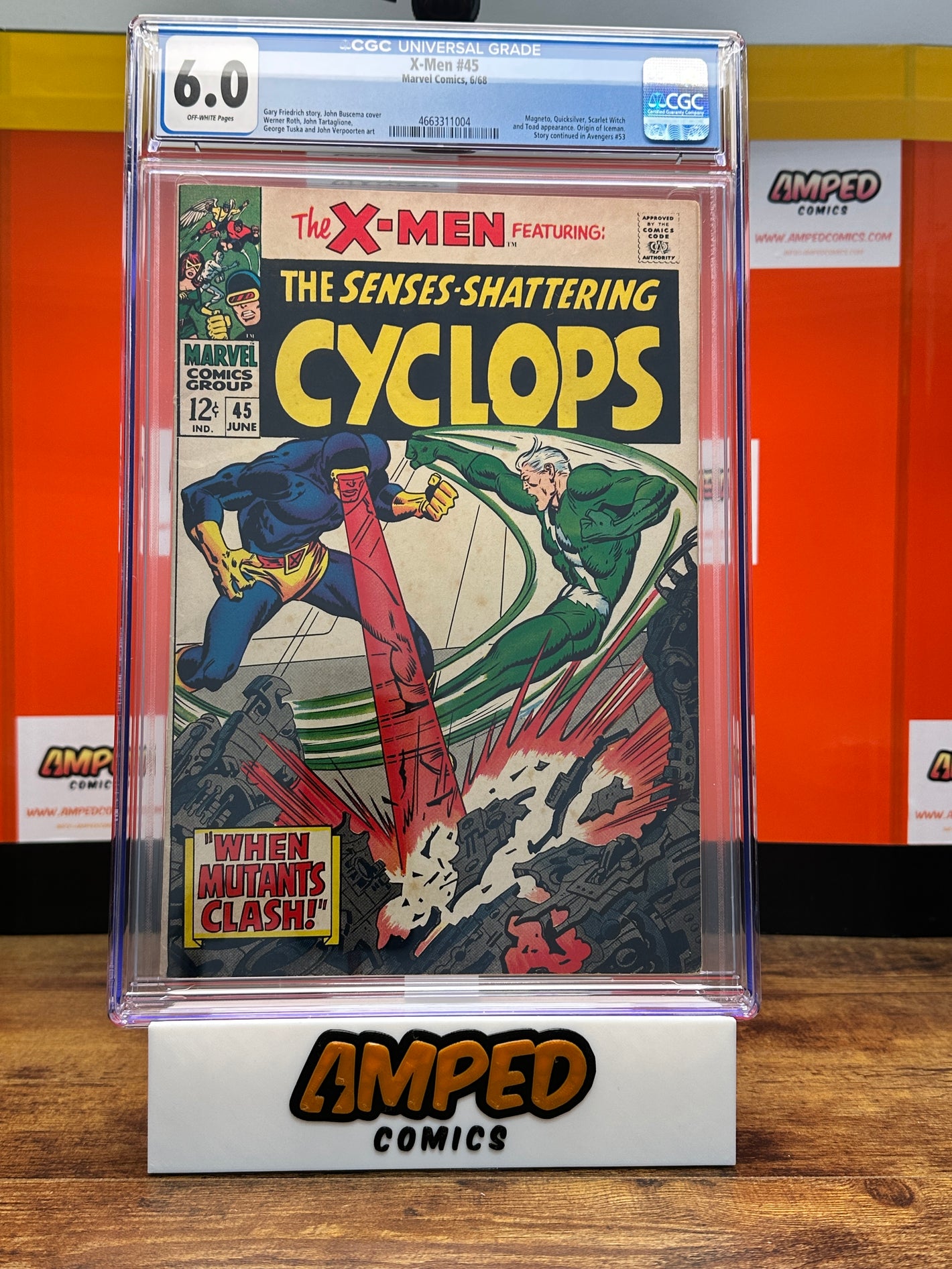 X-Men 45 CGC 6.0 Marvel Comics June 1968 Cyclops vs Quicksilver