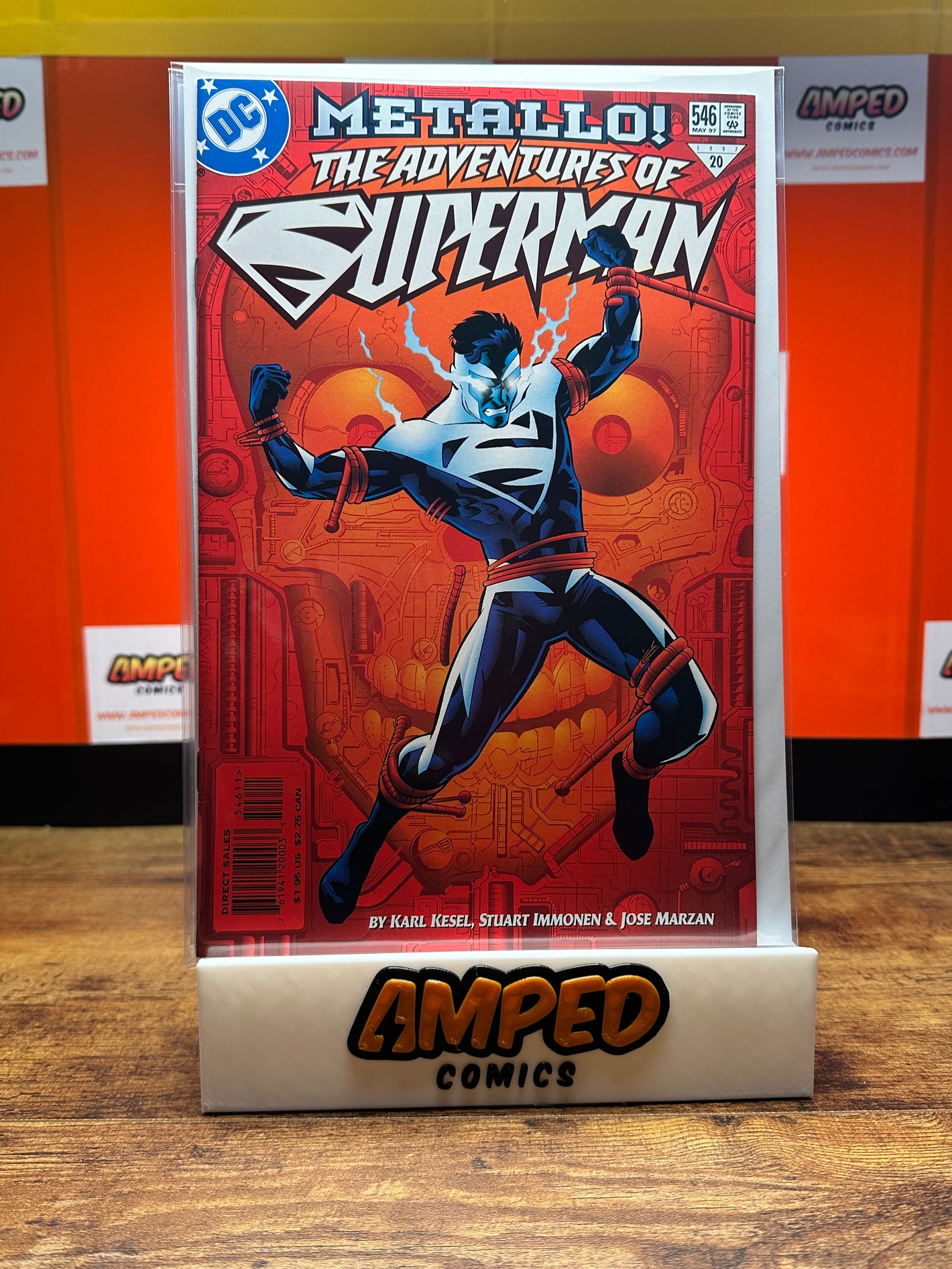 The Adventures of Superman 546 DC Comics 1997 Metallo Cover