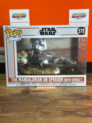 Funko Pop Star Wars The Mandalorian on Speeder with Grogu 579