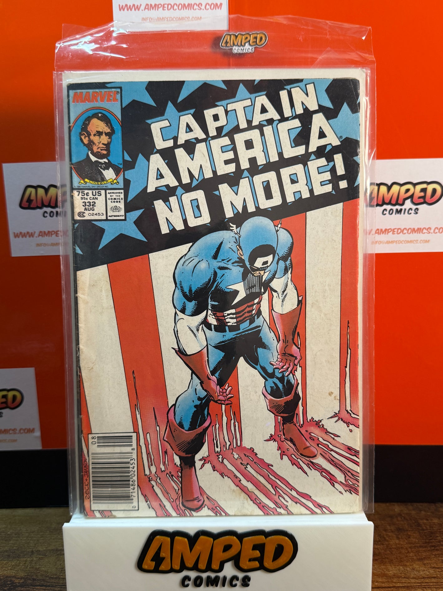 Captain America 332 Marvel Comics August 1987 Captain America No More