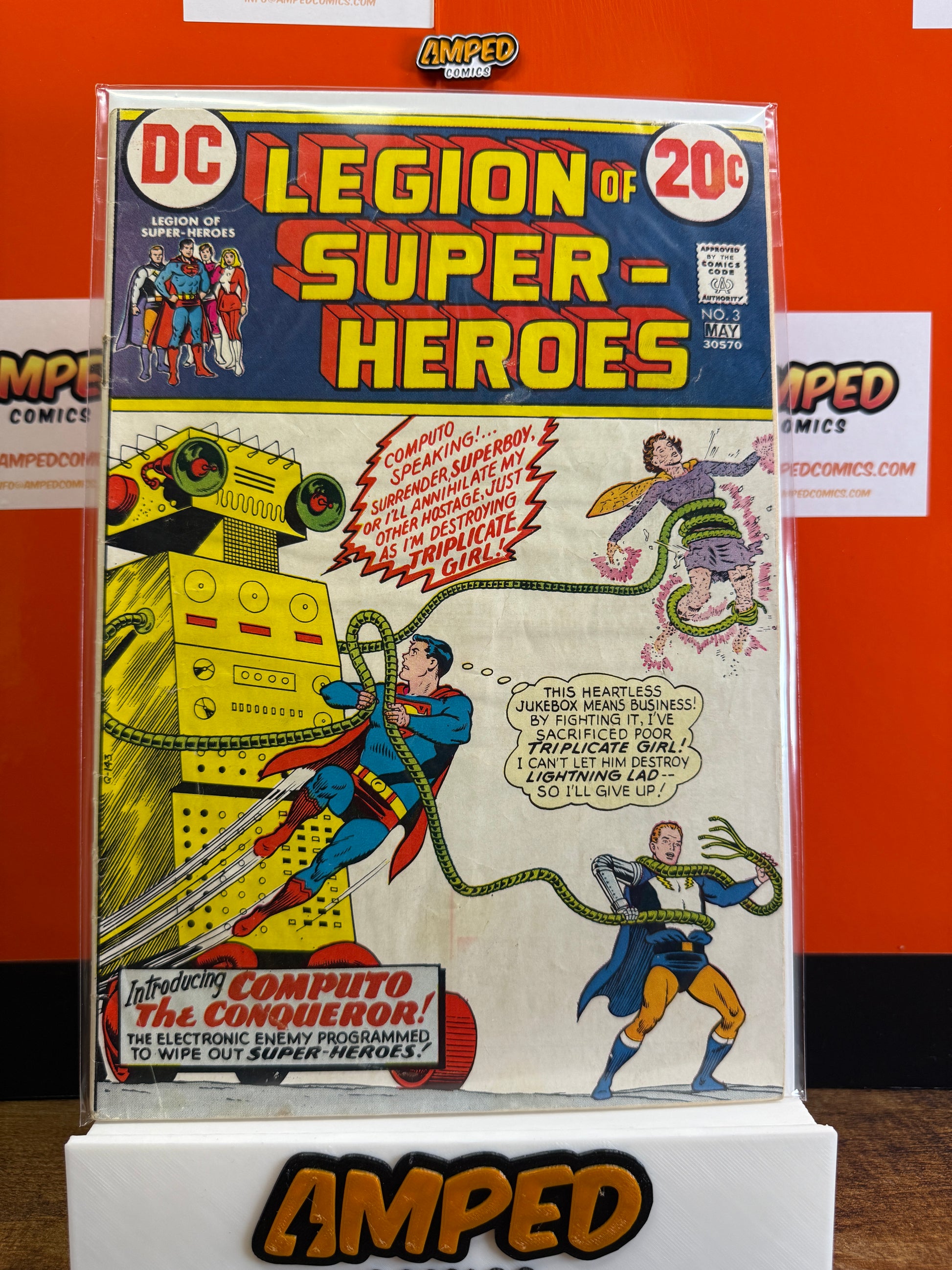 Legion of Super-Heroes 3 DC Comics May 1973 Computo Appearance