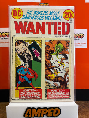 Wanted 9 DC Comics Sept 1973 Superman Sandman Nightshade Prankster