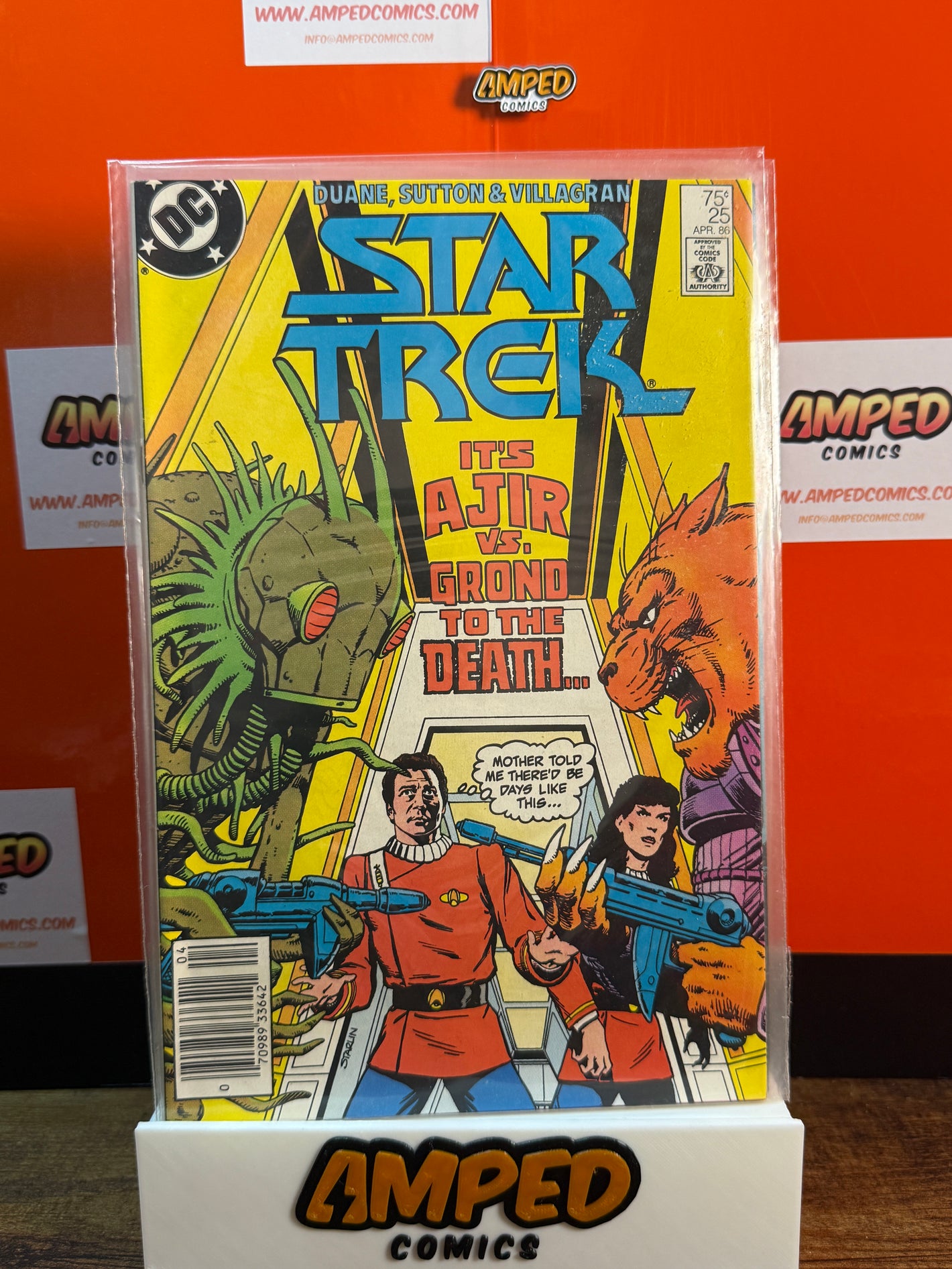 Star Trek 25 DC Comics April 1986 Ajir vs Grond