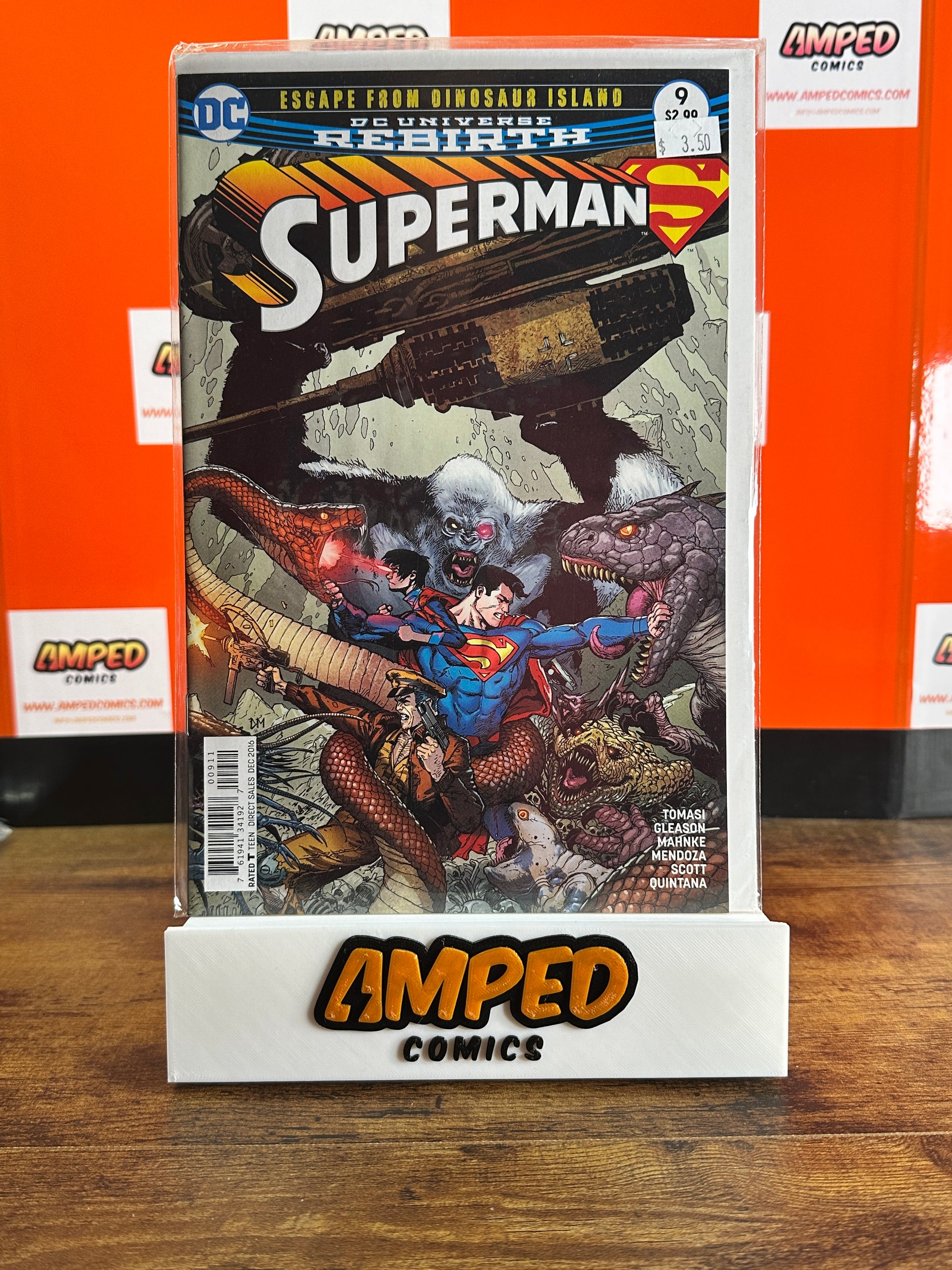Superman 9 DC Rebirth Escape from Dinosaur Island