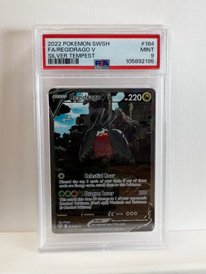 2022 Pokemon Regidrago V FA 184 Silver Tempest PSA 9