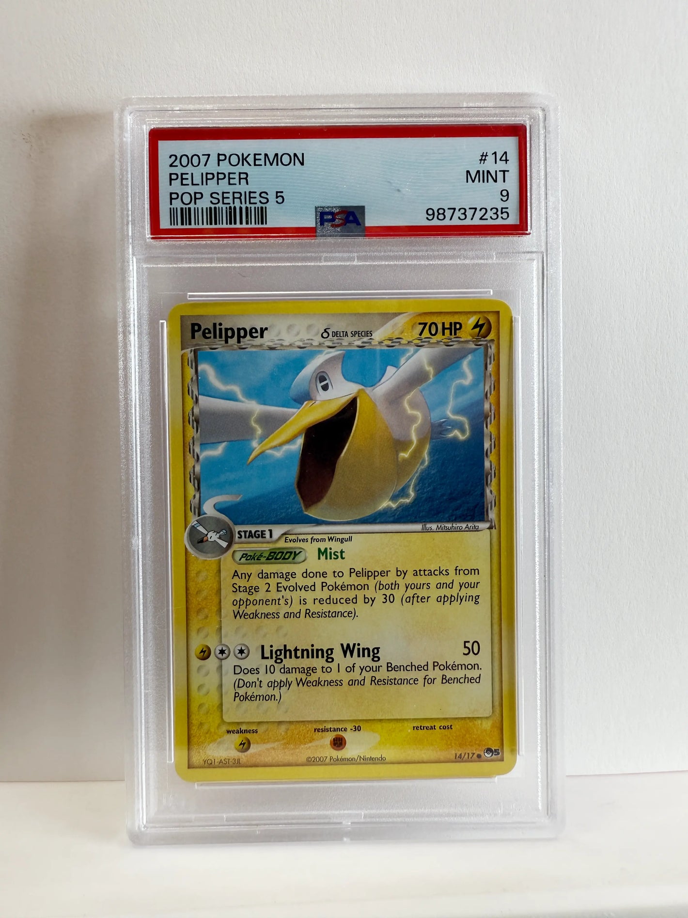 2007 Pokemon Pelipper 14 POP Series 5 PSA 9