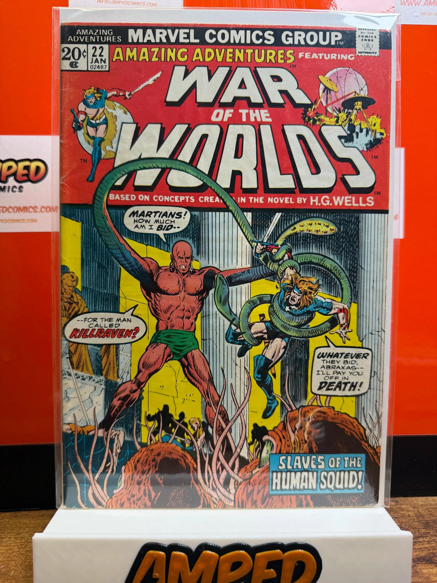 Amazing Adventures 22 Marvel Comics 1974 War of the Worlds Killraven