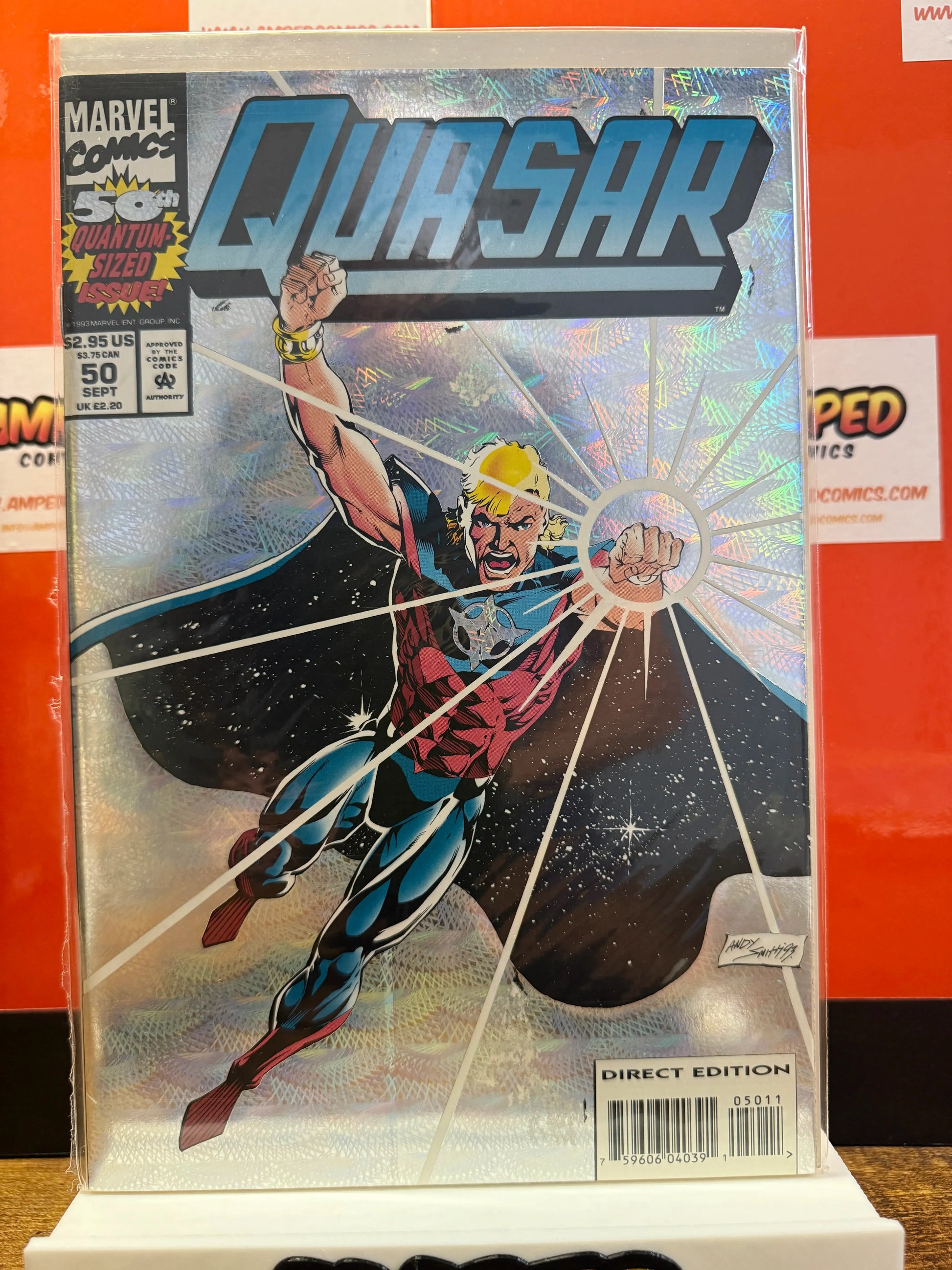 Quasar 50 Marvel Comics 1993 50th Issue Holographic Cover