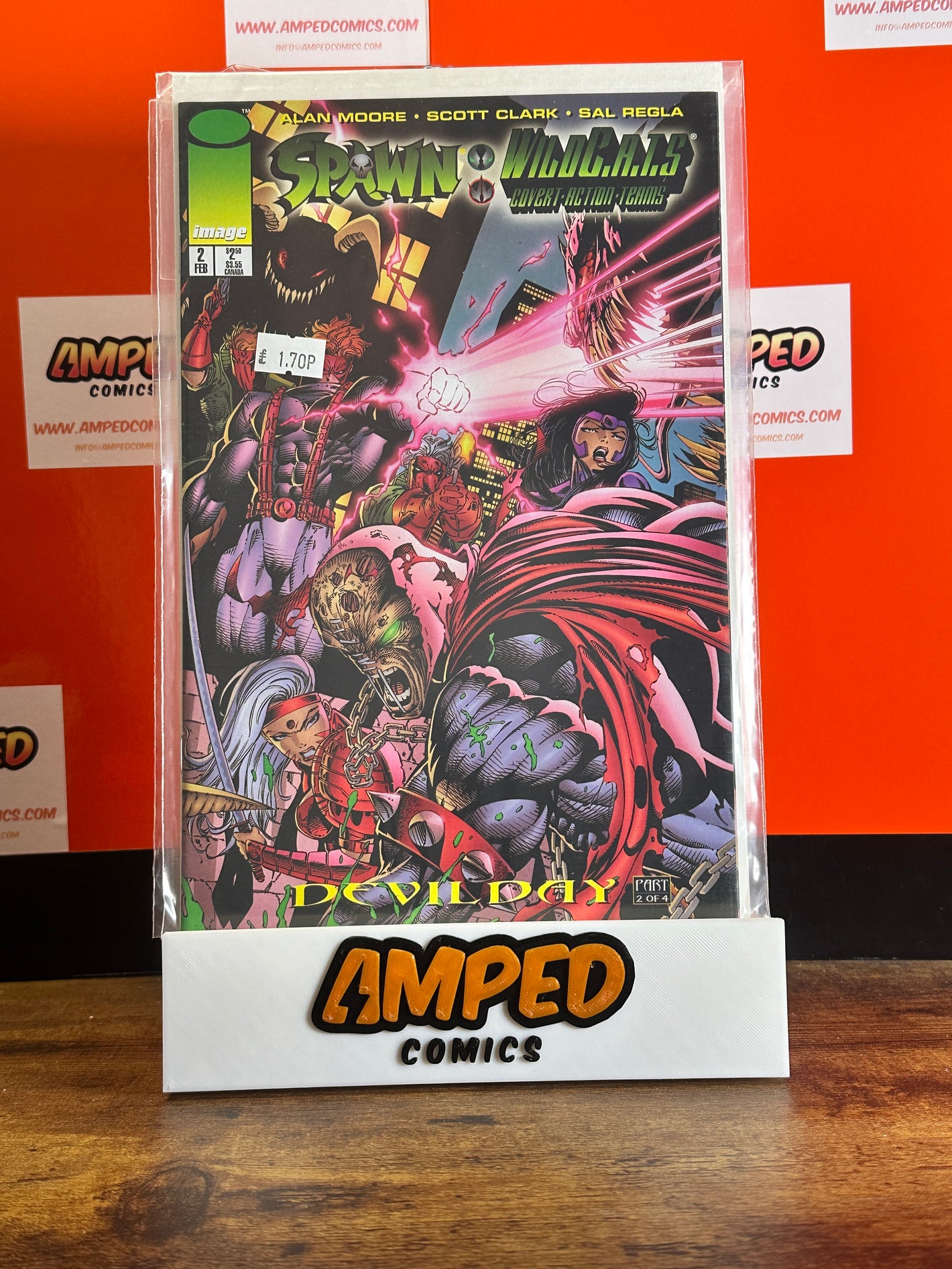 Spawn/WildC.A.T.s 2 (Image, Feb 1996) Alan Moore, Scott Clark