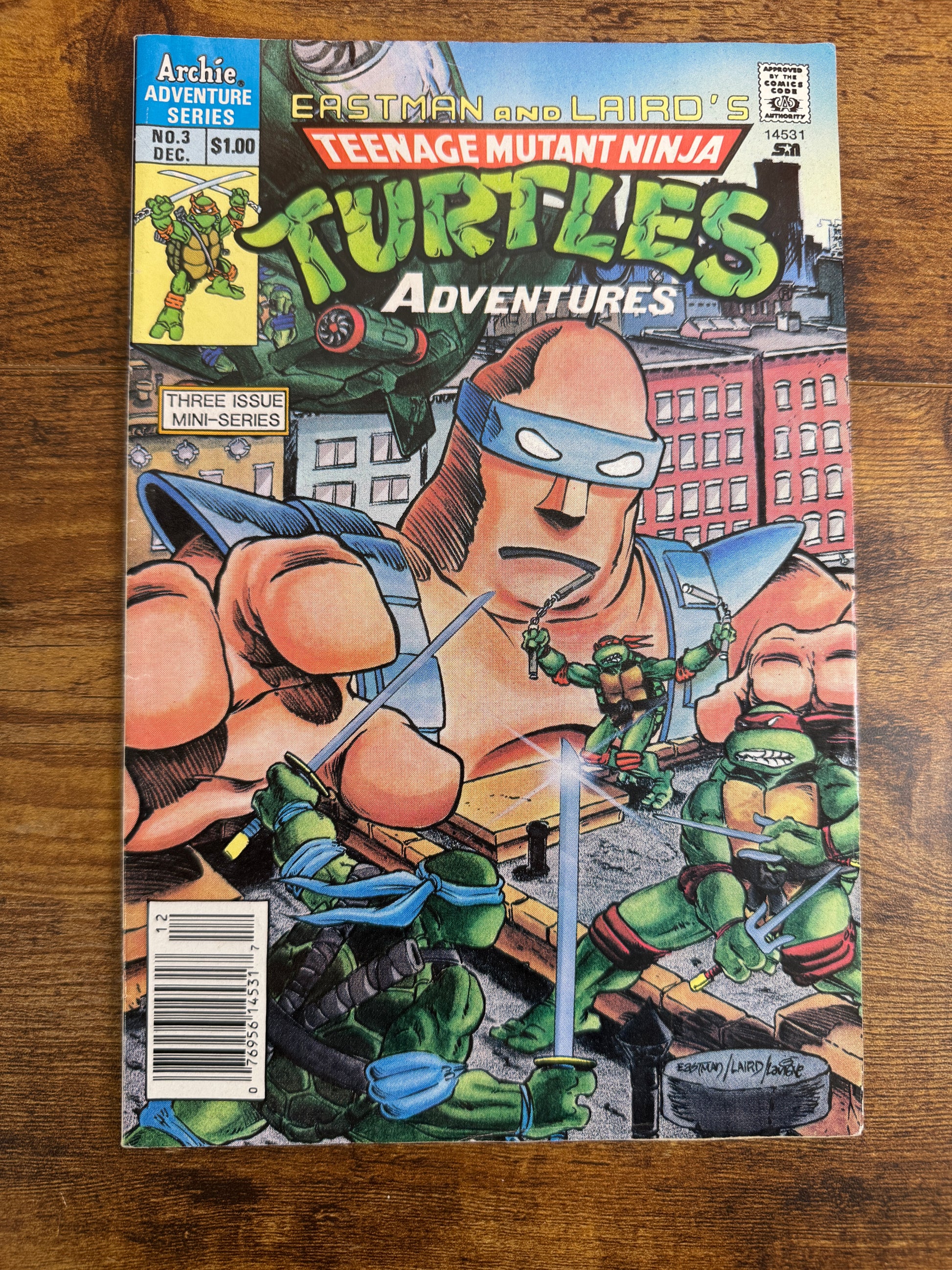 Teenage Mutant Ninja Turtles Adventures 3 Dec 1988 Archie Comics