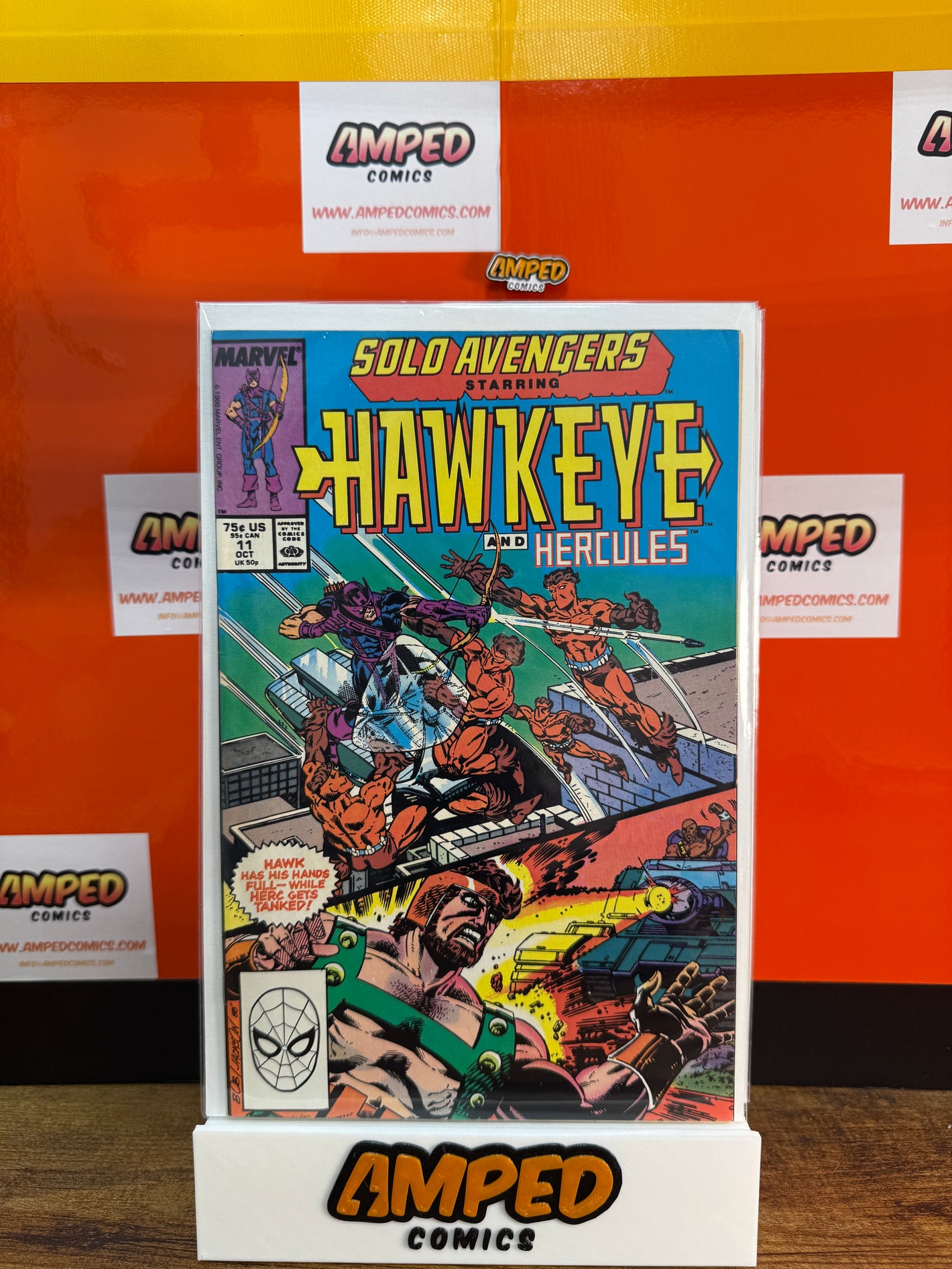 Solo Avengers 11 Marvel 1989 Hawkeye Hercules