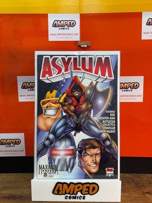 Asylum 8 Maximum Press 1996 Featuring Risk Battlestar Galactica