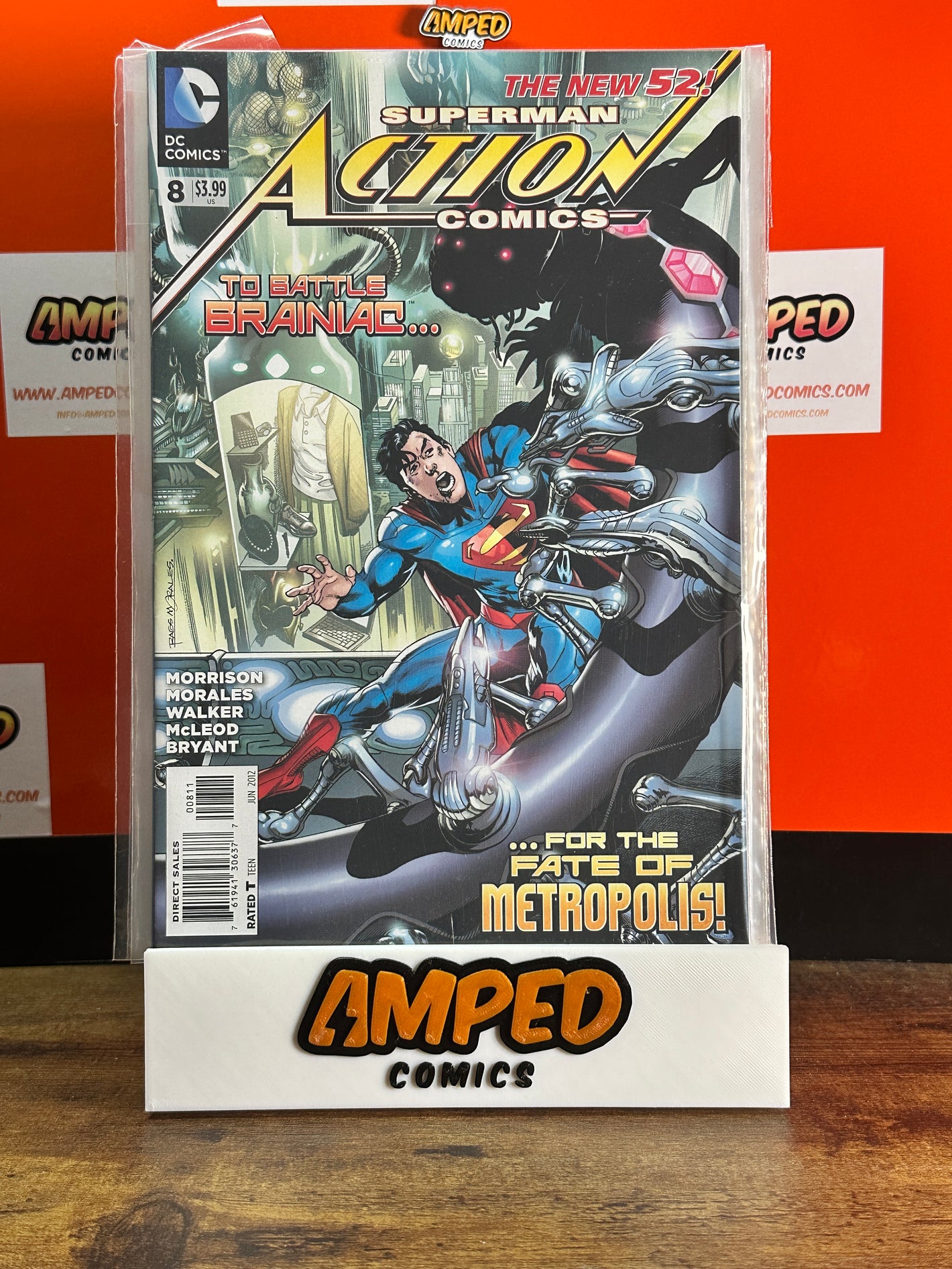 Action Comics 8 DC Comics 2012 Superman vs Brainiac