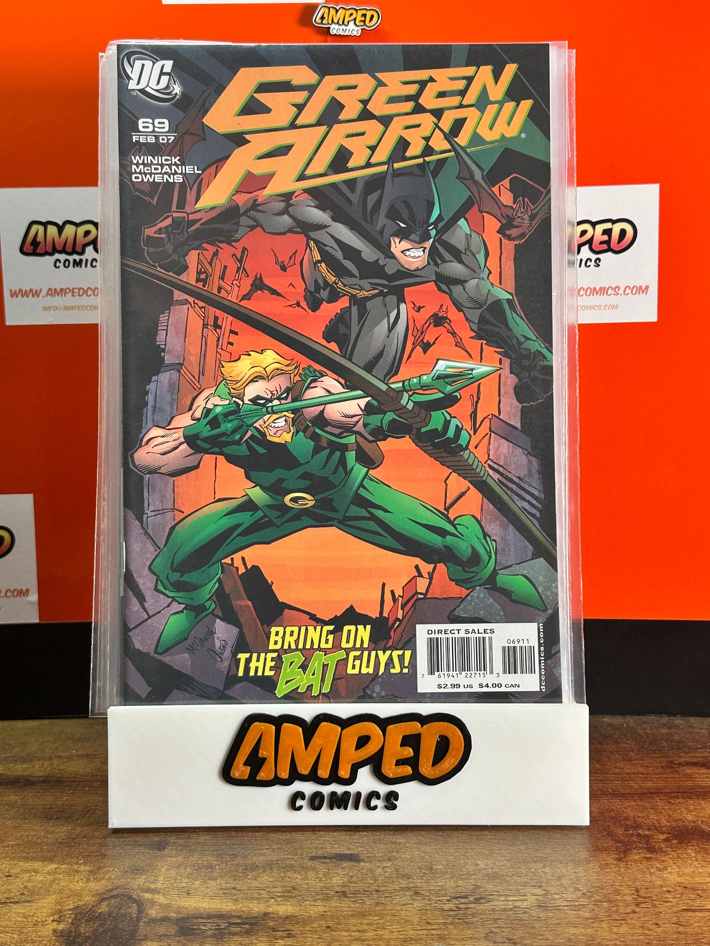 Green Arrow 69 (Feb 2007, DC Comics) Batman Appearance