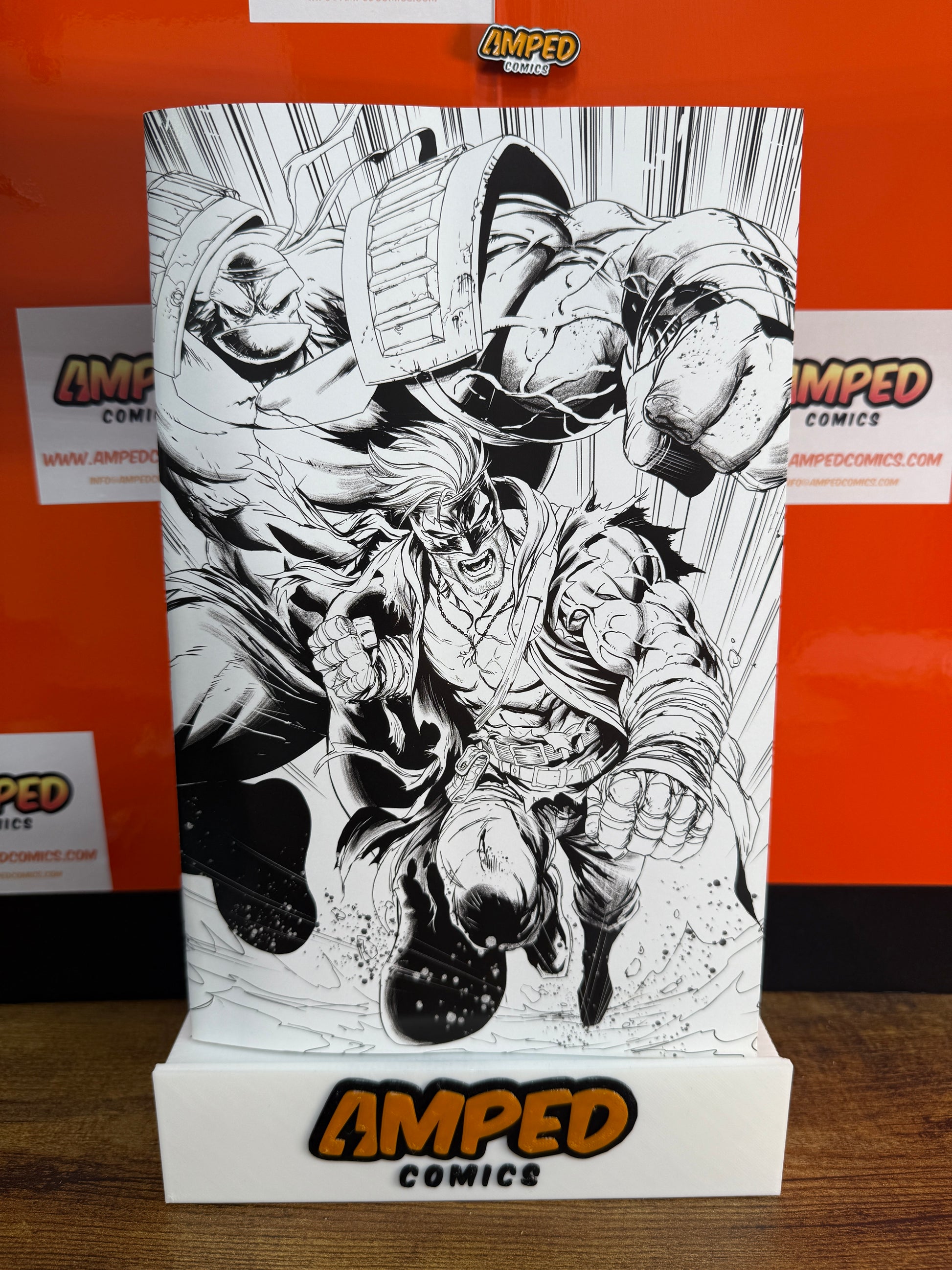 FINAL BOSS #1 TYLER KIRKHAM YOUNGBLOOD TEAM UP B&W SKETCH VAR