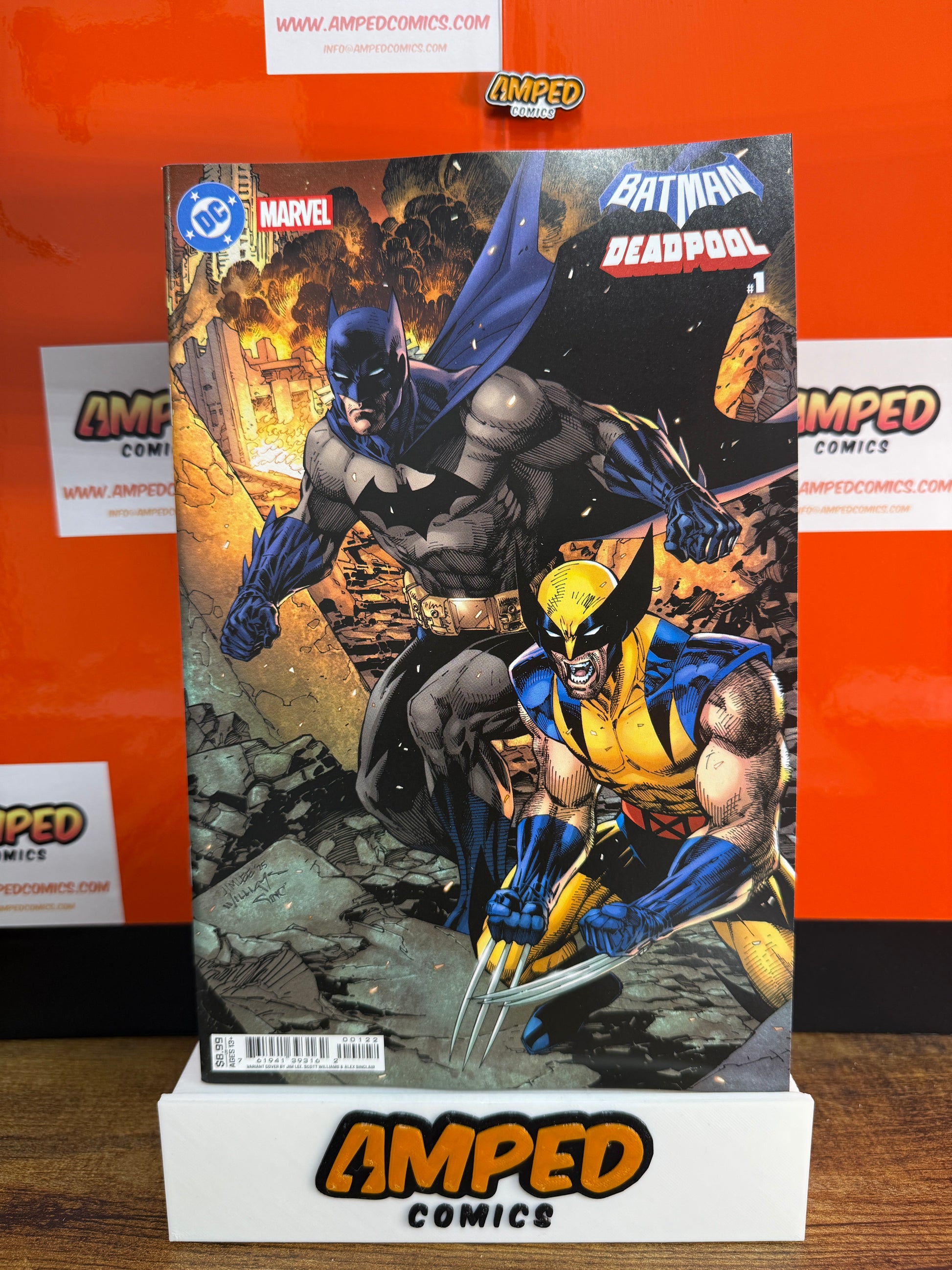 DC Marvel Batman Deadpool #1 (One Shot) Cover K Jim Lee Batman Wolverine 