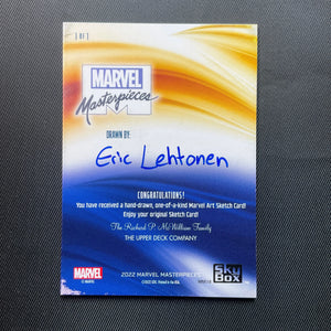2022 Marvel Masterpieces 1/1 Thor Sketch Card by Eric Lehtonen