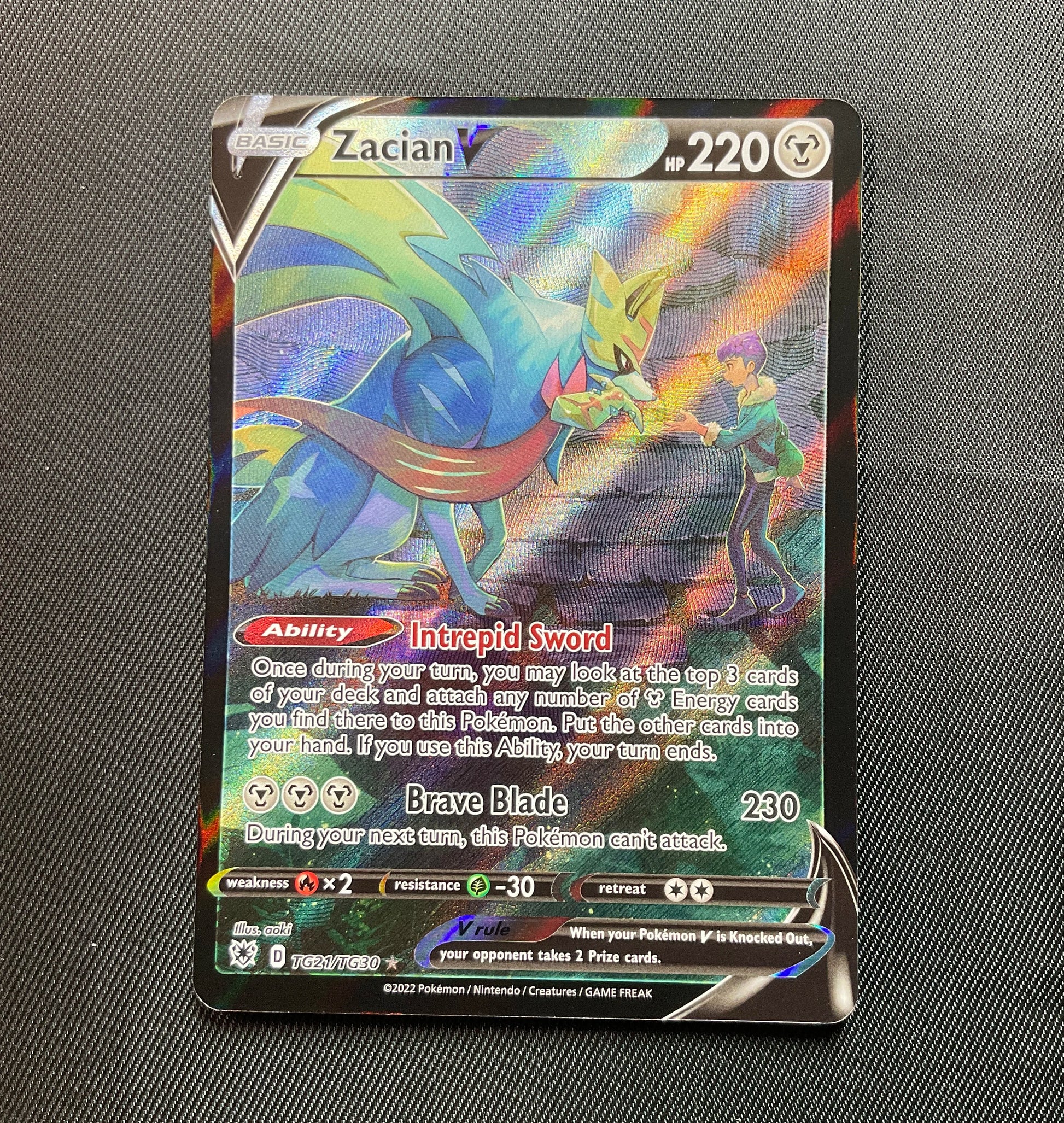 Zacian V TG21/TG30 Sword Shield Ultra Rare Pokemon Card