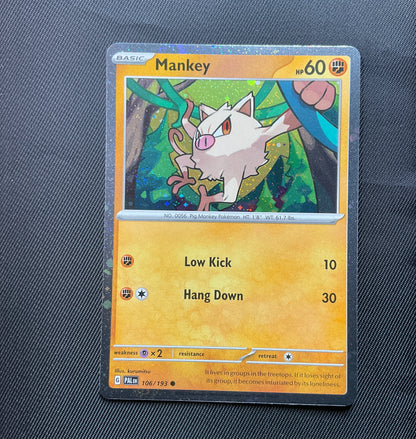 Mankey 106/193 Basic Pokemon Card - Sword Shield Fusion Strike
