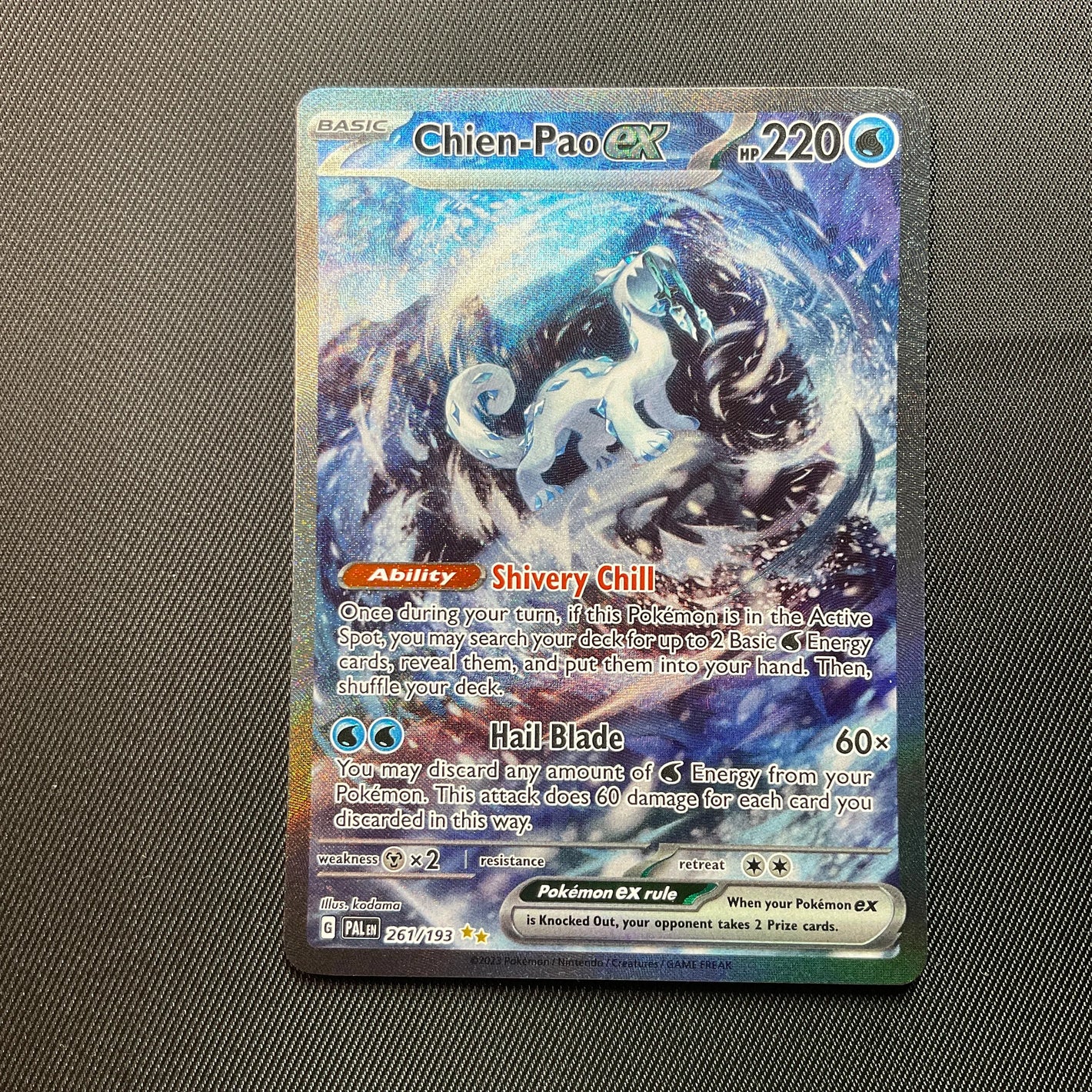 Chien-Pao EX 261/193 Pokemon Card - Paldea Evolved